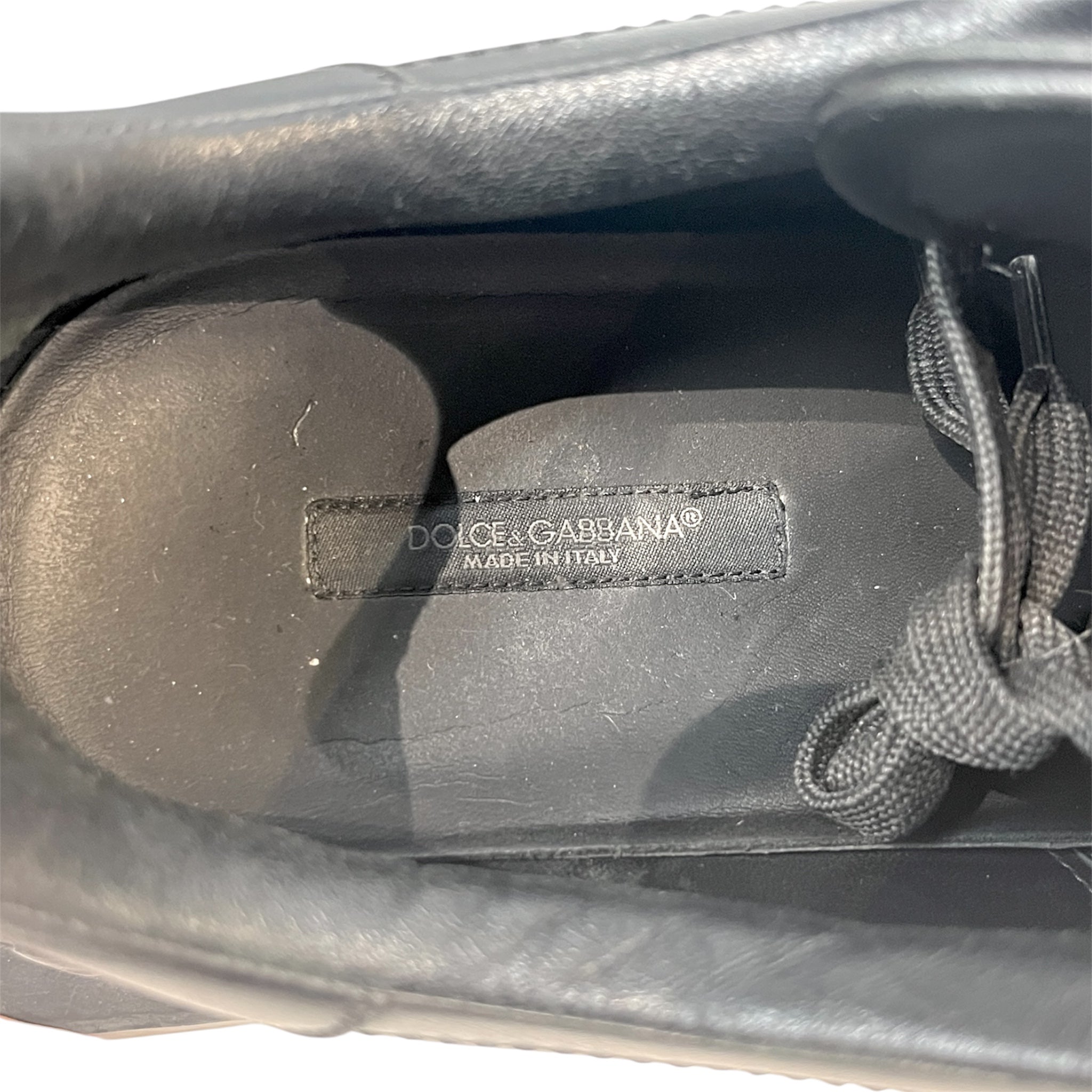 DOLCE&GABBANA/Low-Sneakers/US 8/Leather/BLK/SUPER KING CS 1649 view 3