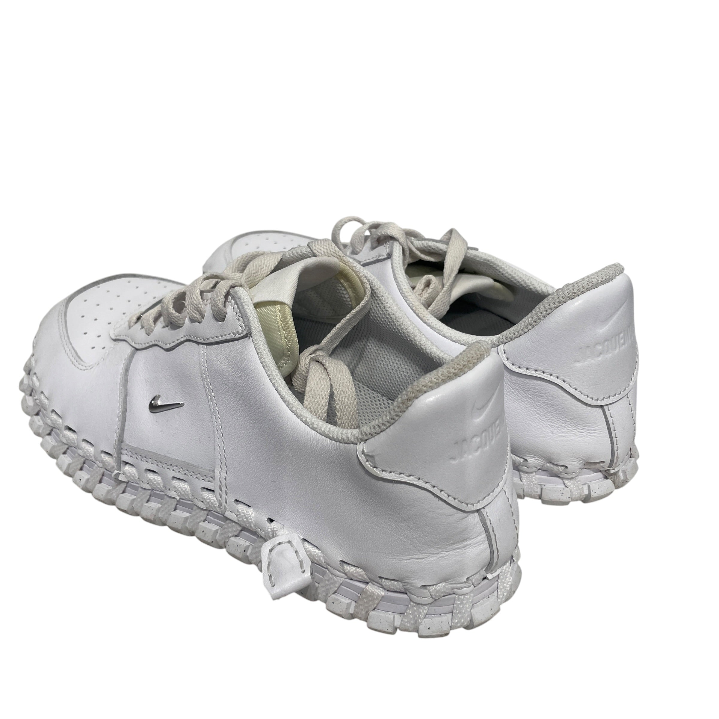 NIKE/JACQUEMUS/Low-Sneakers/US 8.5/Leather/WHT/af1 low view 2