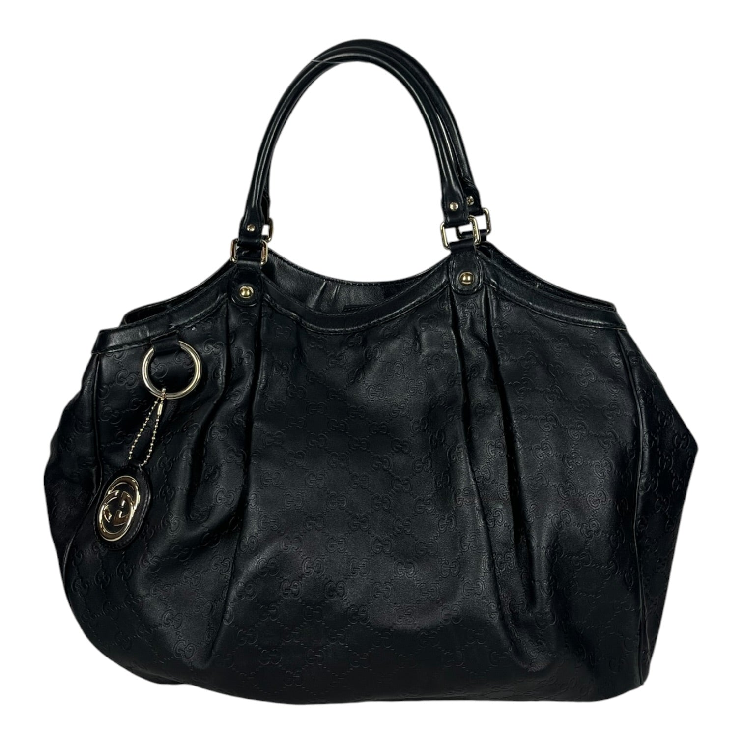 GUCCI/Hand Bag/All Over Print/Leather/BLK/GG Signature Sukey view 1
