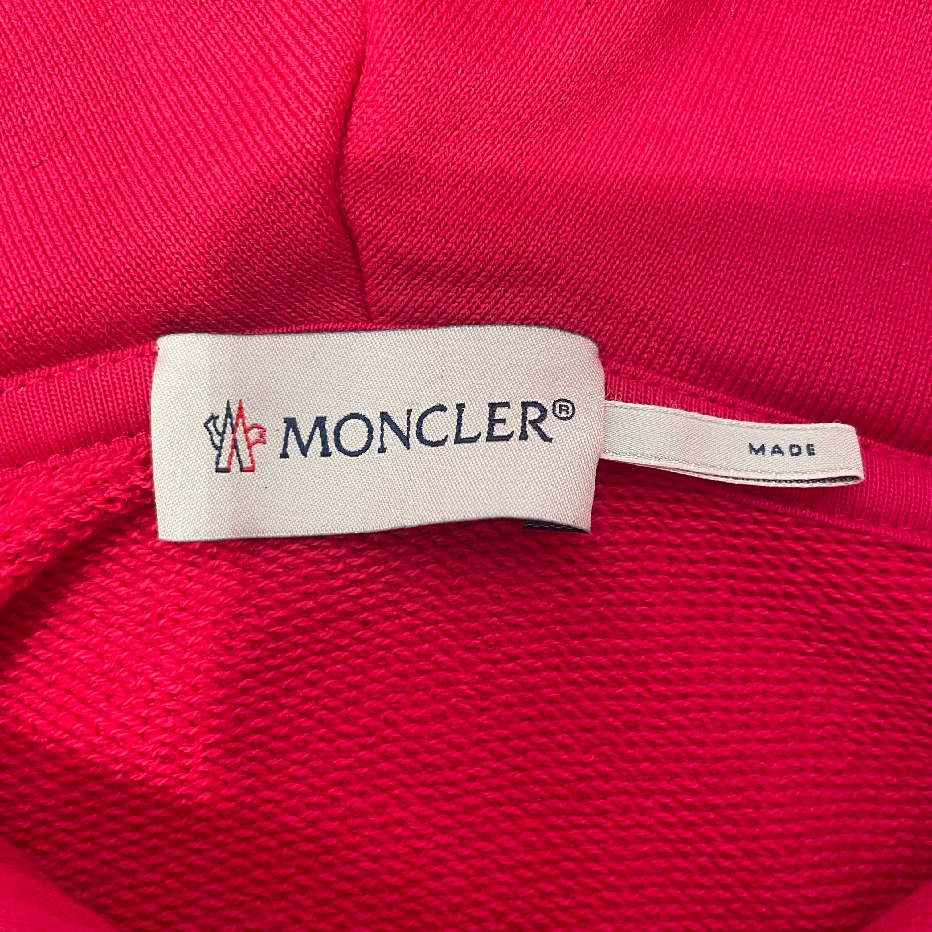 MONCLER/Hoodie/M/Cotton/BLK/PINK AND BLACK FLEECE HOOIDE view 3
