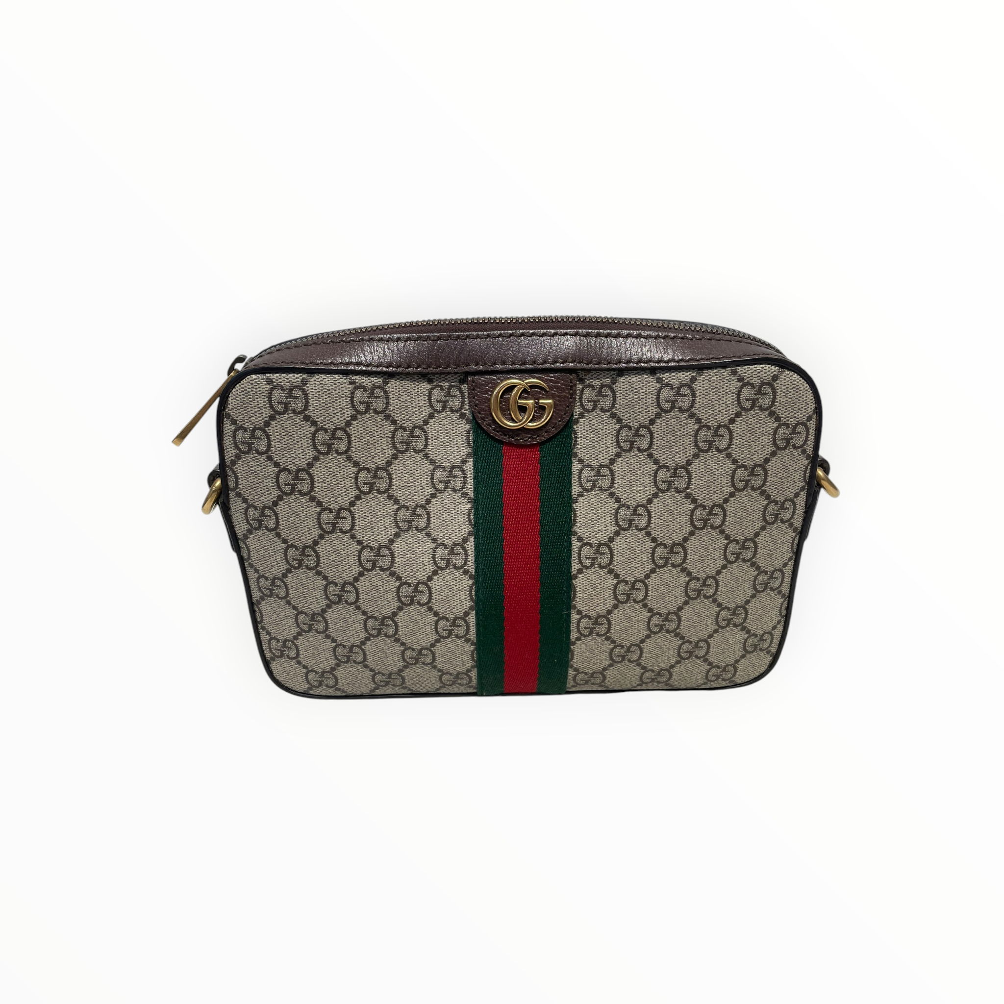 GUCCI/Cross Body Bag/Monogram/Leather/BEG/ophidia supreme
