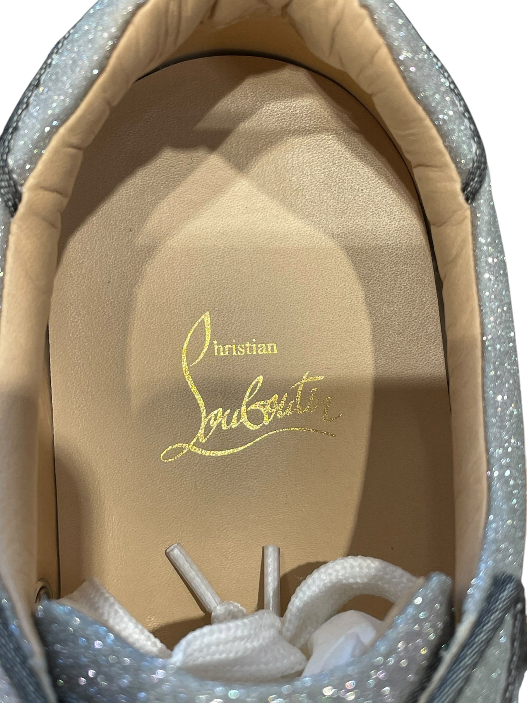 Christian Louboutin/Low-Sneakers/EU 42.5/SLV/GLITER SPIKES view 4
