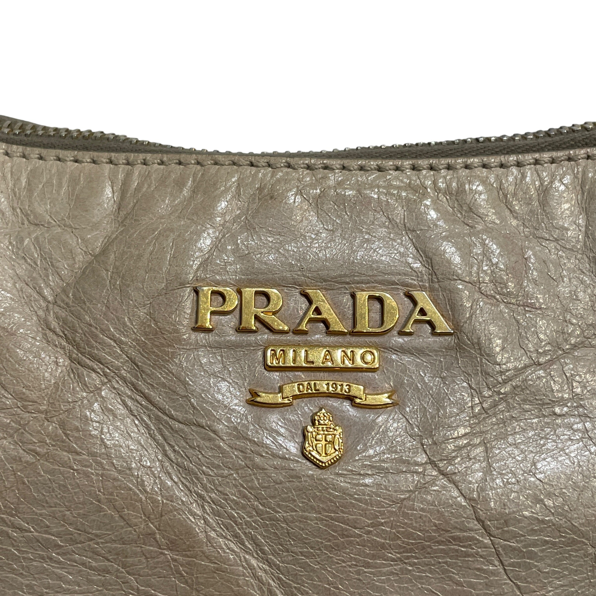 PRADA/Hand Bag/Leather/CRM/Vitello Shine Shouldr Bag view 5