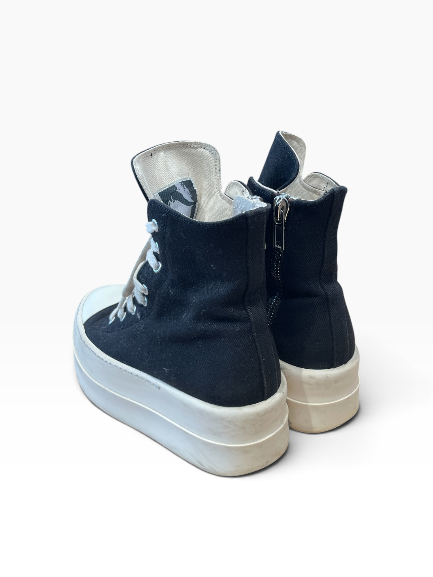 Rick Owens/Hi-Sneakers/EU 39/Cotton/BLK/MEGA BUMPER view 2