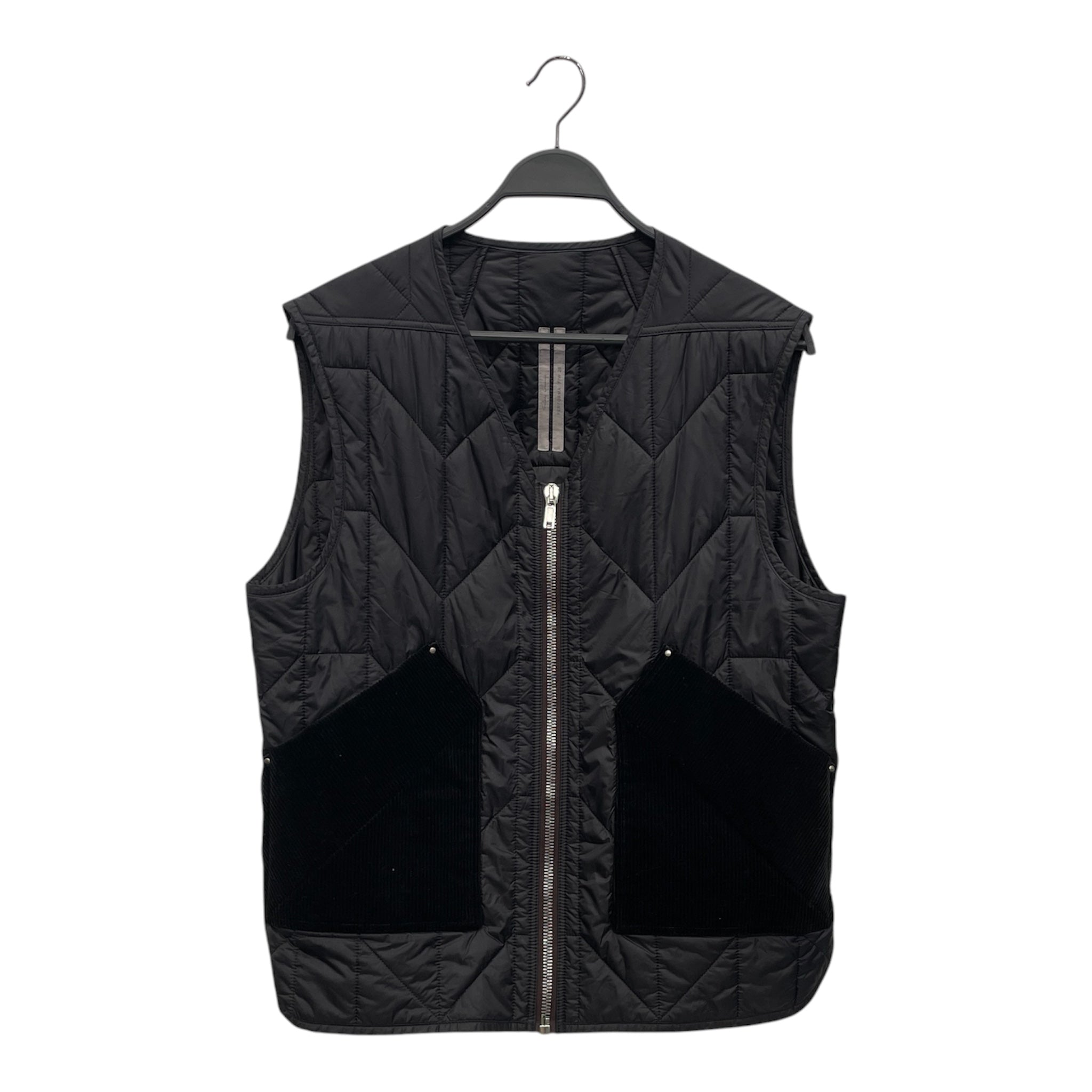 Rick Owens/Quilted Vest/42/Polyester/BLK/ view 1