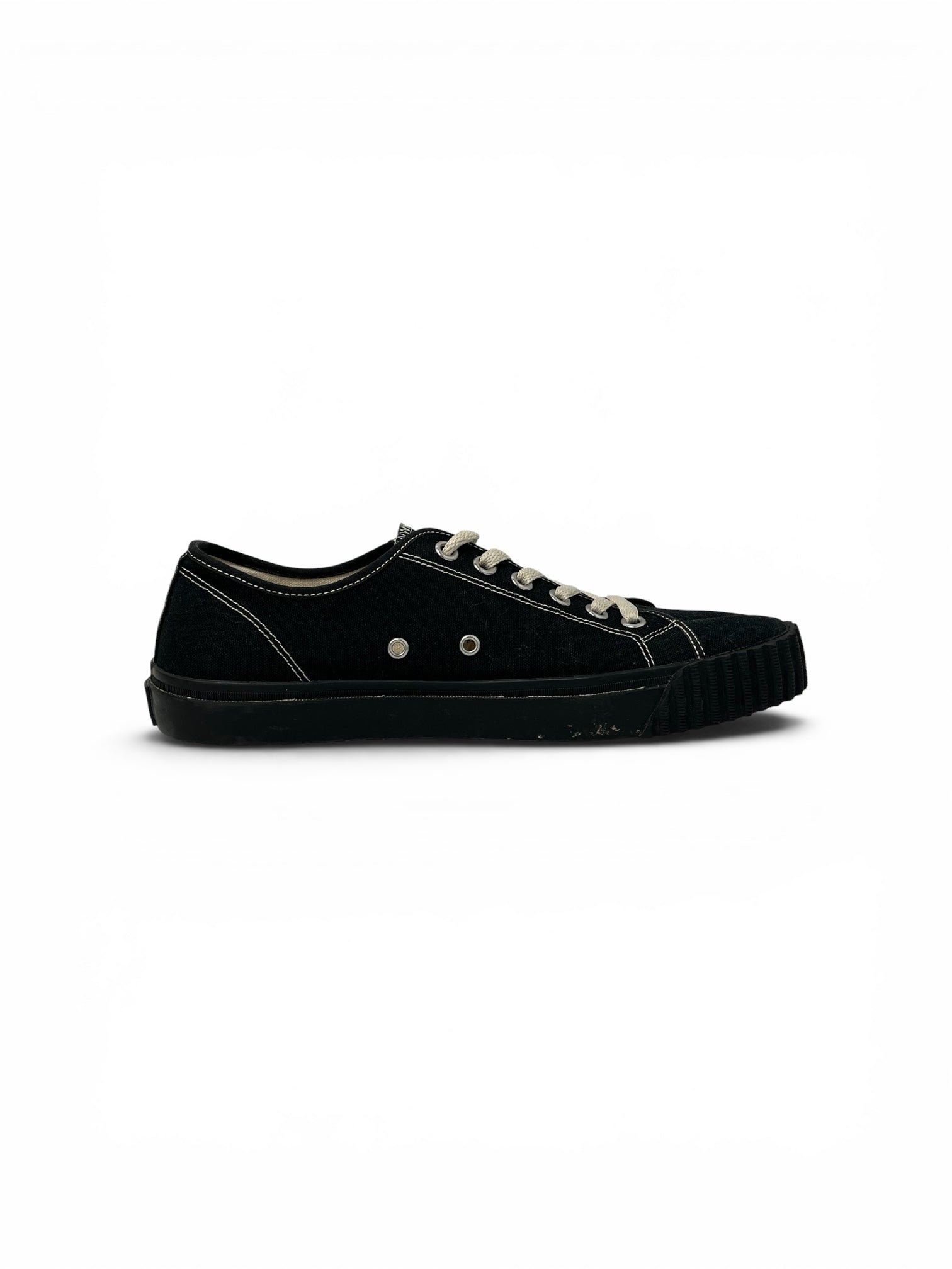 Maison Margiela/Low-Sneakers/EU 42.5/Cotton/BLK/tabi converse view 4
