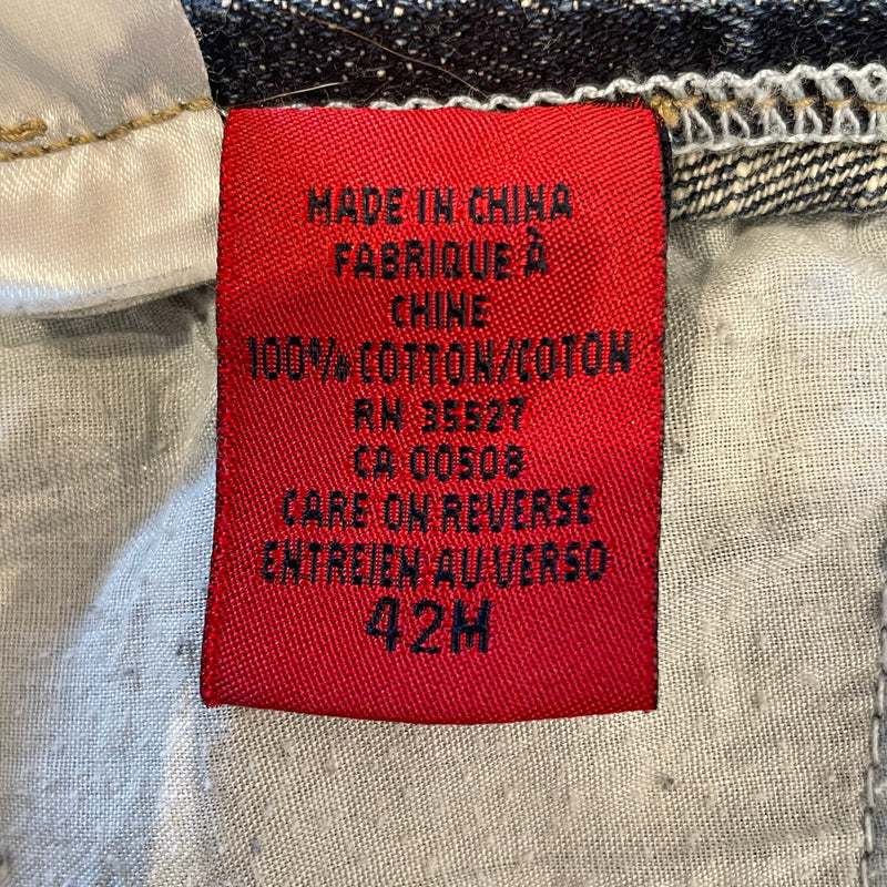 MARITHE FRANCOIS GIRBAUD/Cargo Pants/42/Denim/NVY/Shuttle MFG Logo Tape Strap