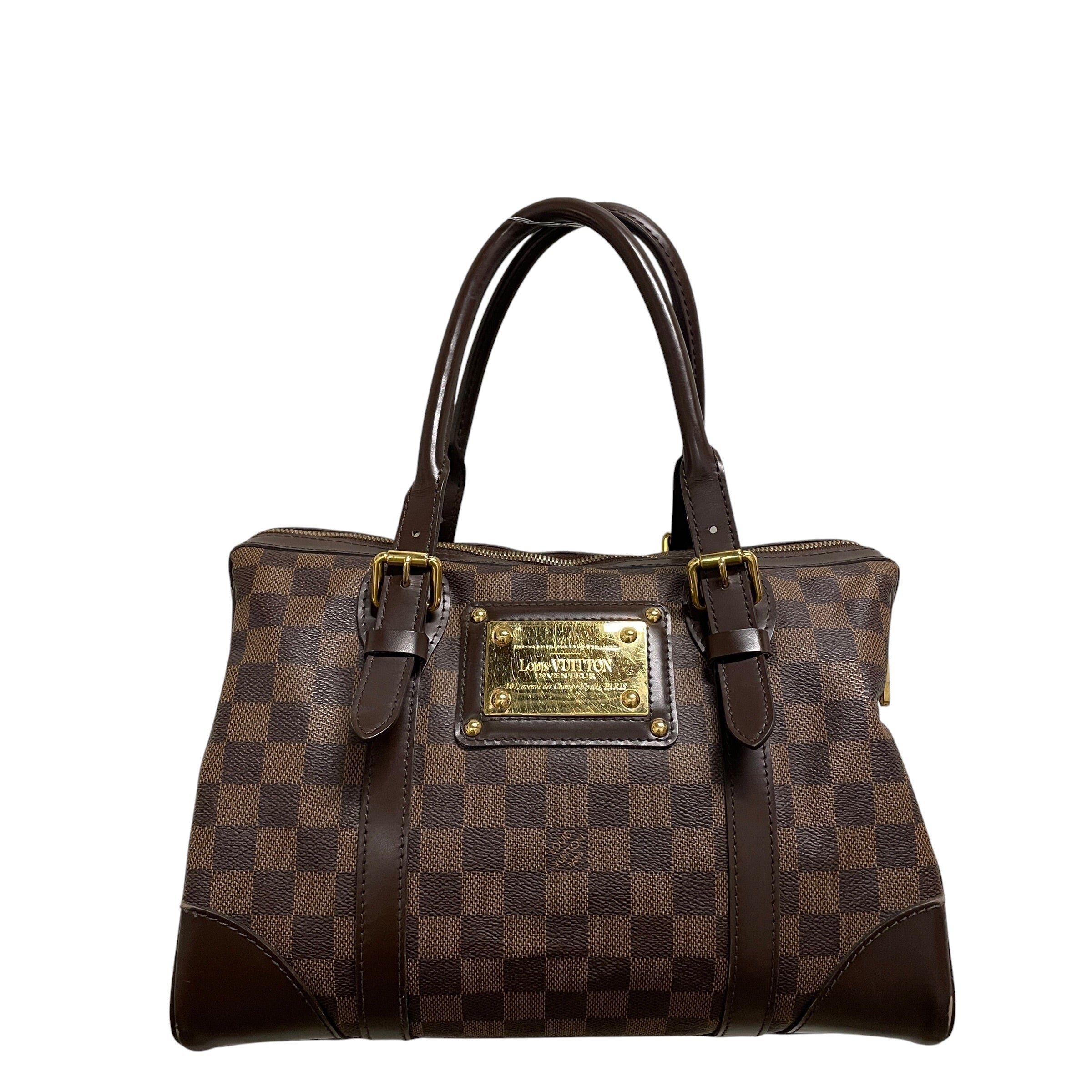 LOUIS VUITTON/Hand Bag/Monogram/Leather/BRW/DAMIER EBENE CANVAS/ view 1