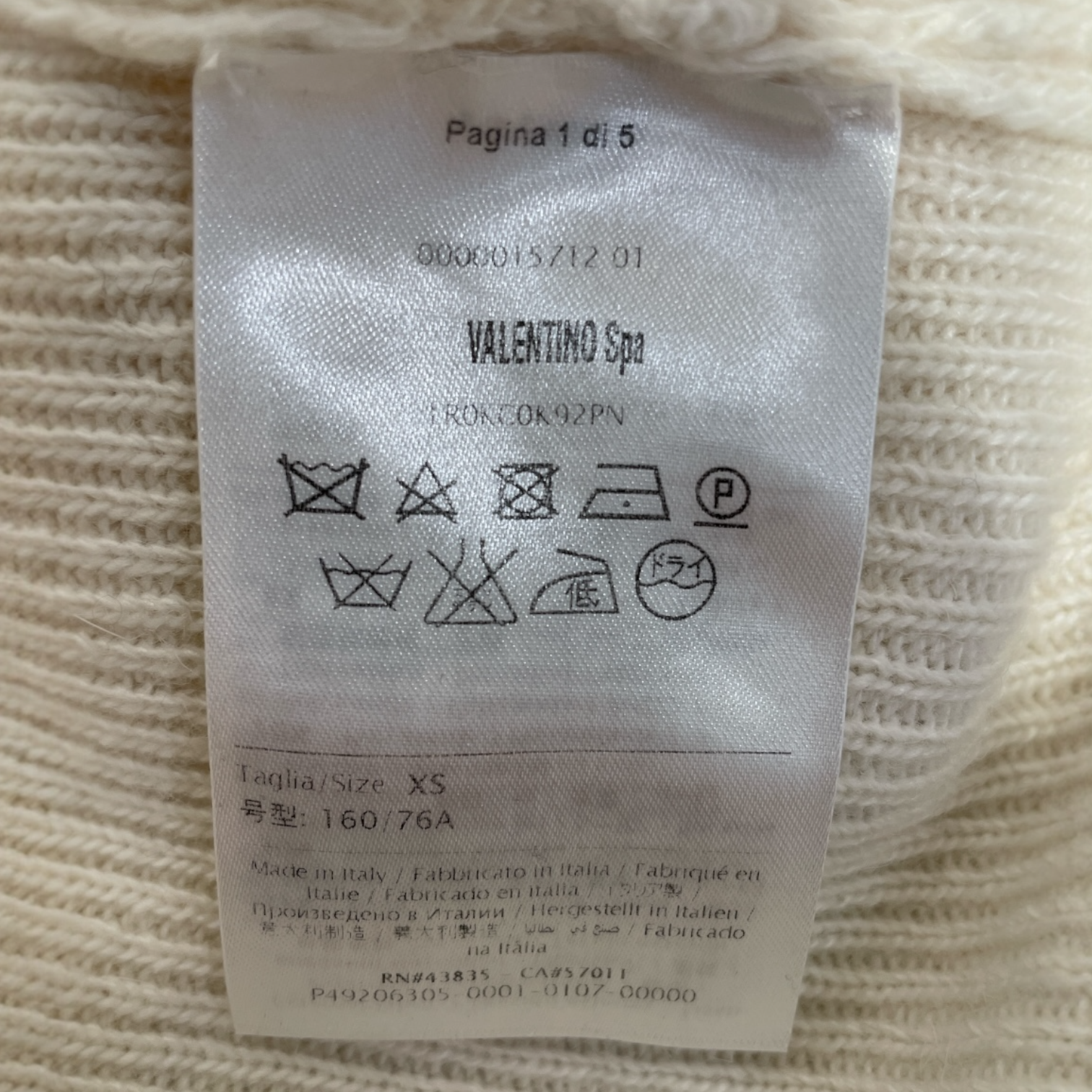 RED VALENTINO/Sweater/XS/Cotton/WHT/RUFFLE FRONT LAYER view 4