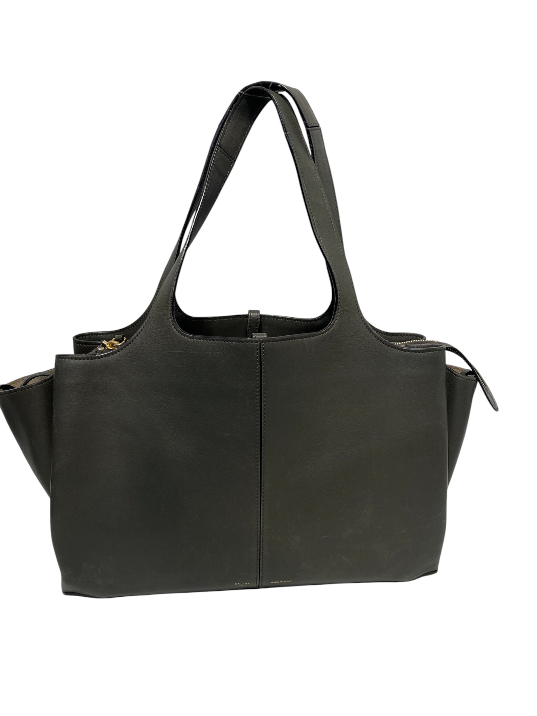 CELINE/Bag/Leather/KHK/TRI FOLD TOTE view 1