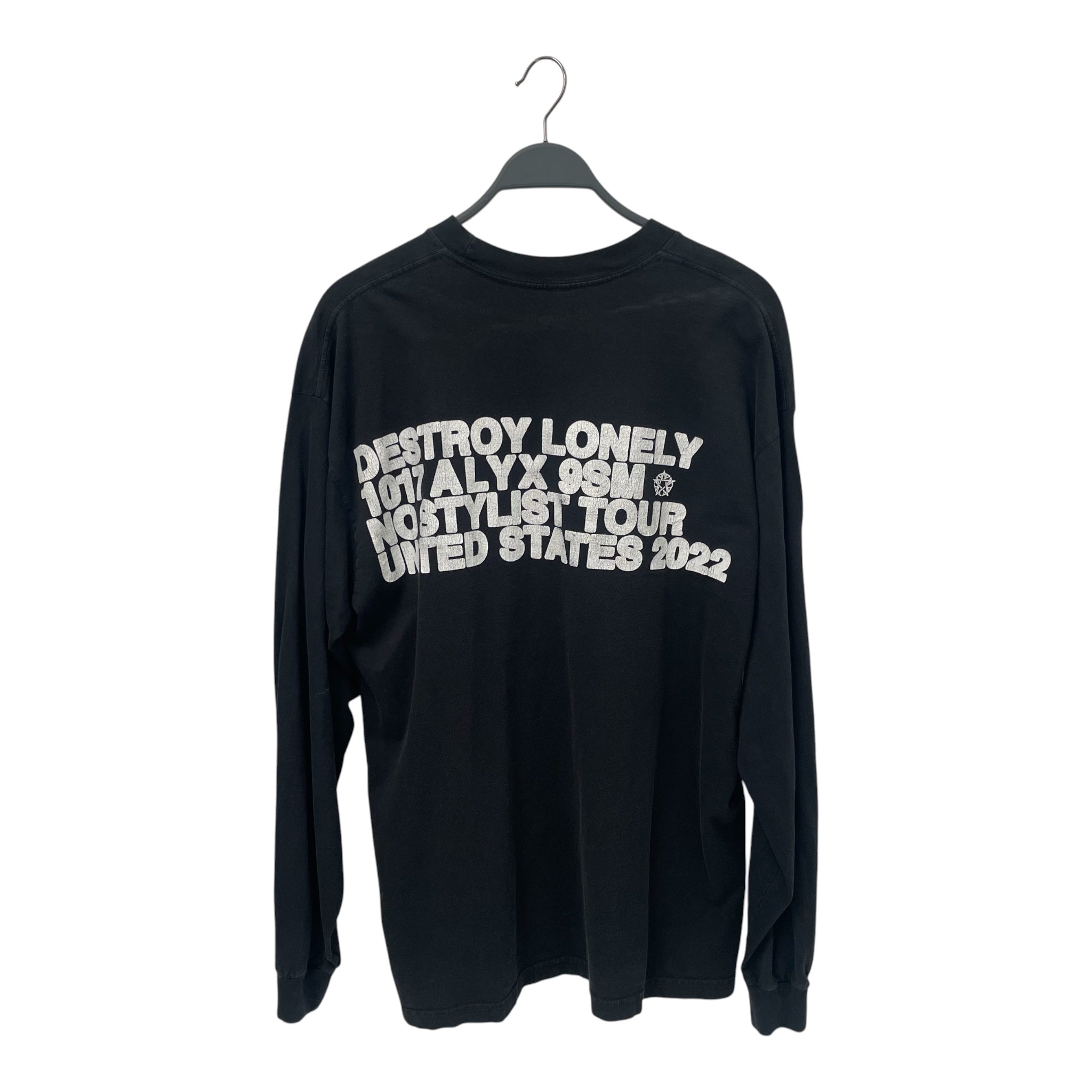 1017 ALYX 9SM(ALYX)/LS T-Shirt/XL/Cotton/BLK/DESTROY LONELY view 2