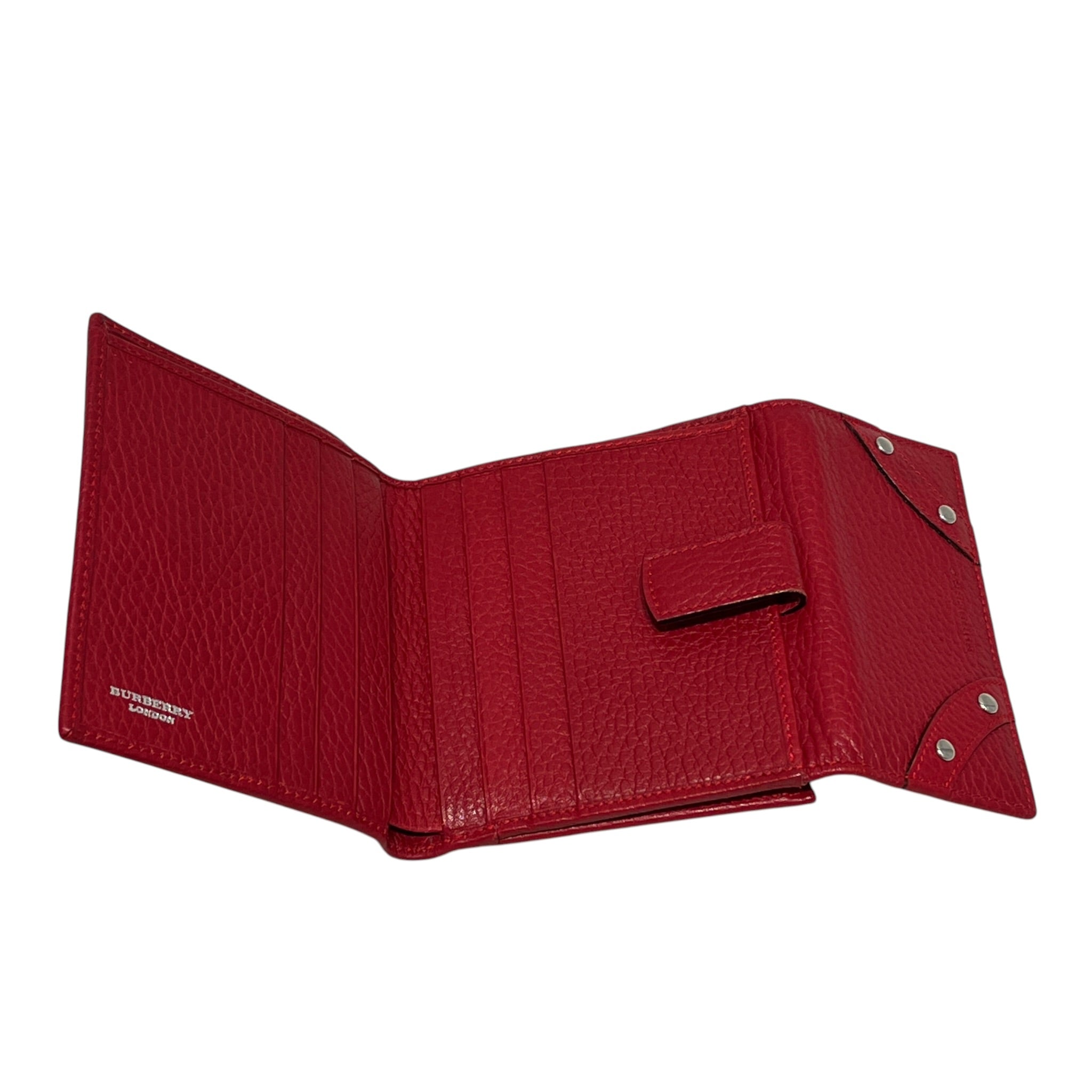 BURBERRY LONDON/Wallet/Leather/RED/M's/BURBERRY SILVER STUDS view 4