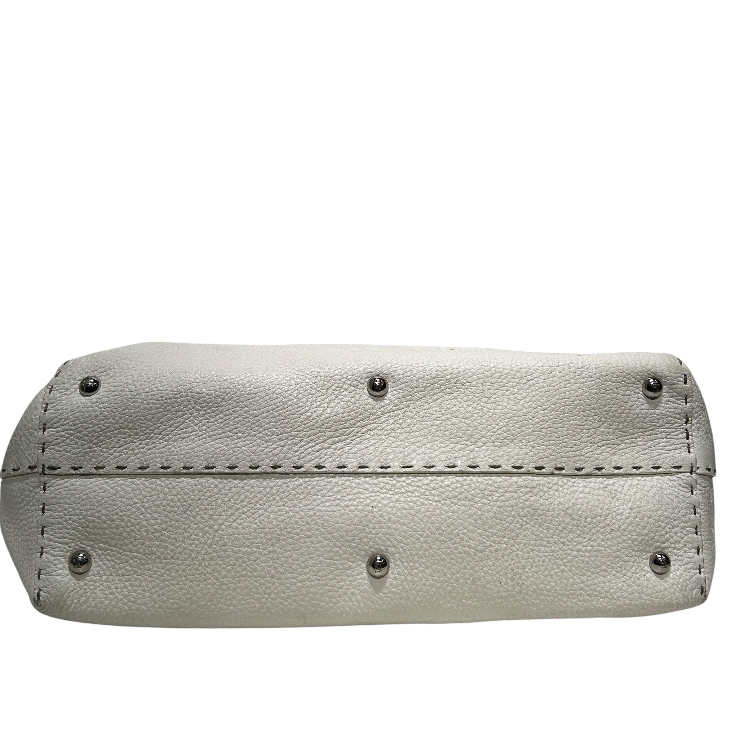 FENDI/Tote Bag/Leather/WHT/SELLERIA STITCH TOTE BAG view 3
