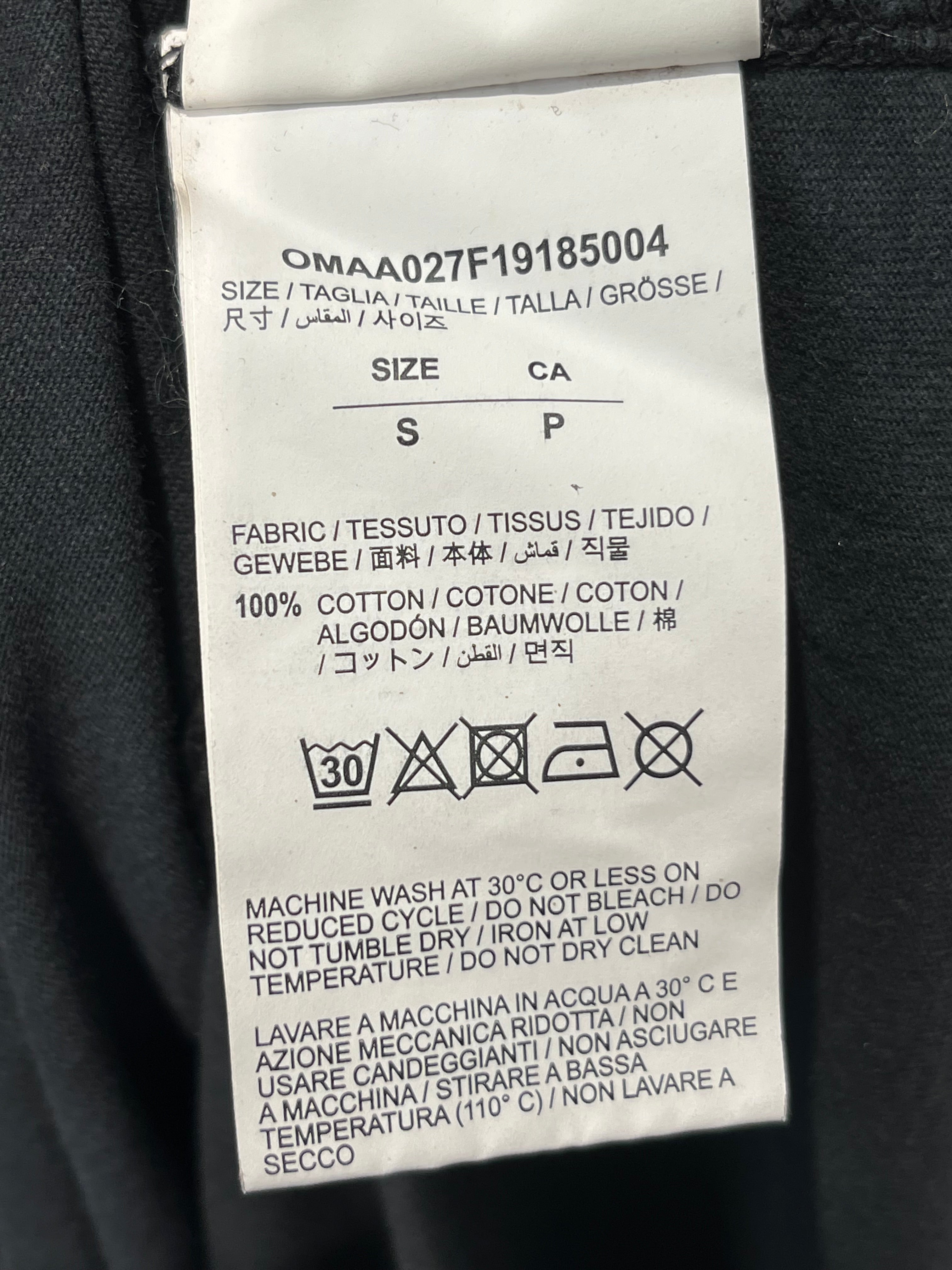 OFF-WHITE/T-Shirt/S/Cotton/BLK/High Neck/Graphic/OMAA027 pictogram tee view 4