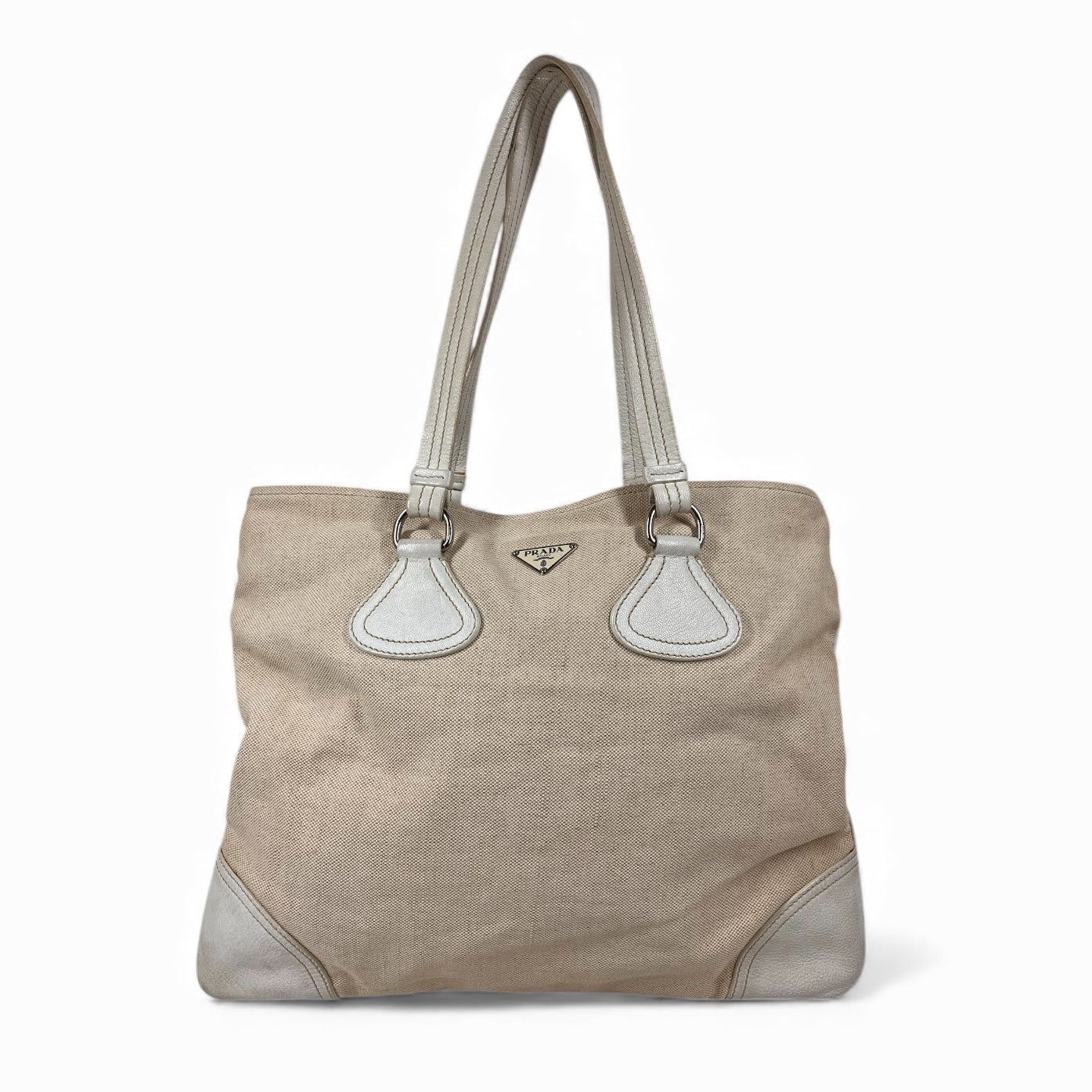 PRADA/Tote Bag/CRM/canvas tote view 1