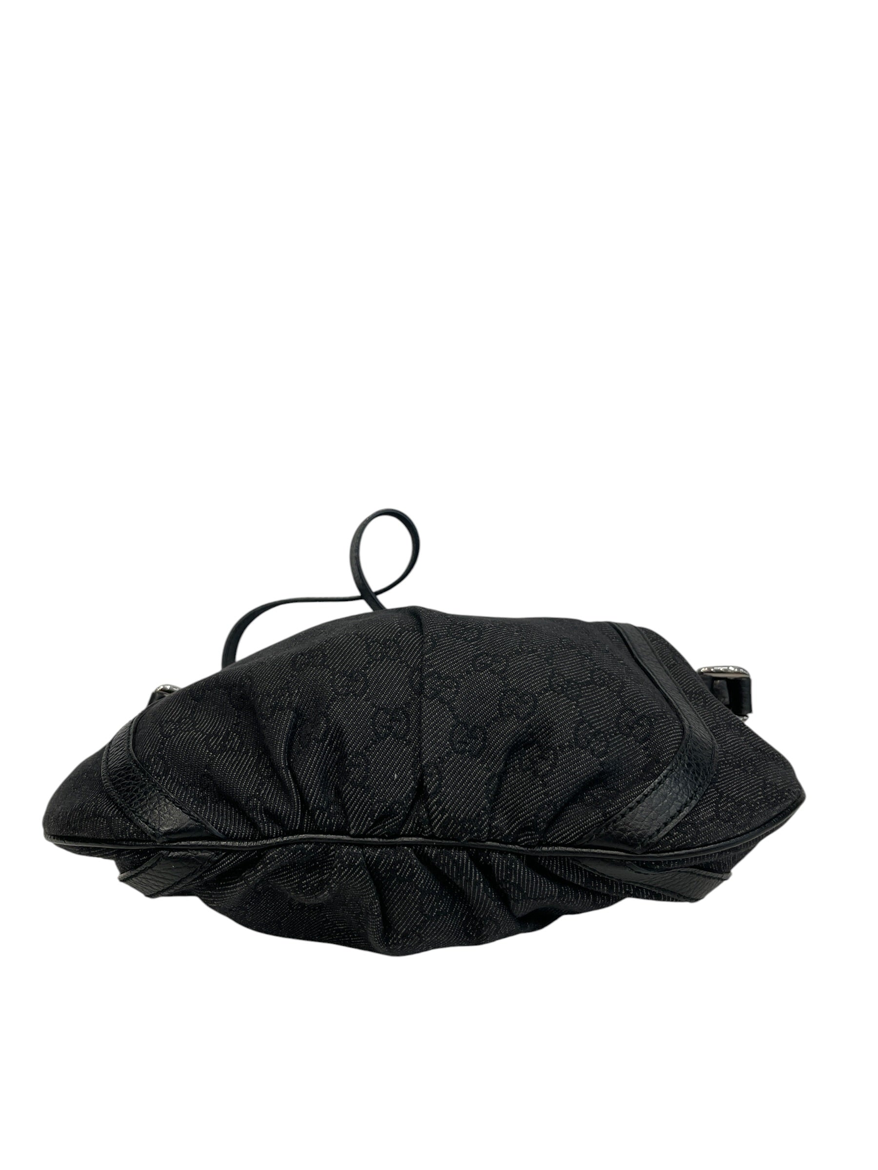 GUCCI/Tote Bag/Leather/BLK/MONOGRAM D-RING HOBO view 5
