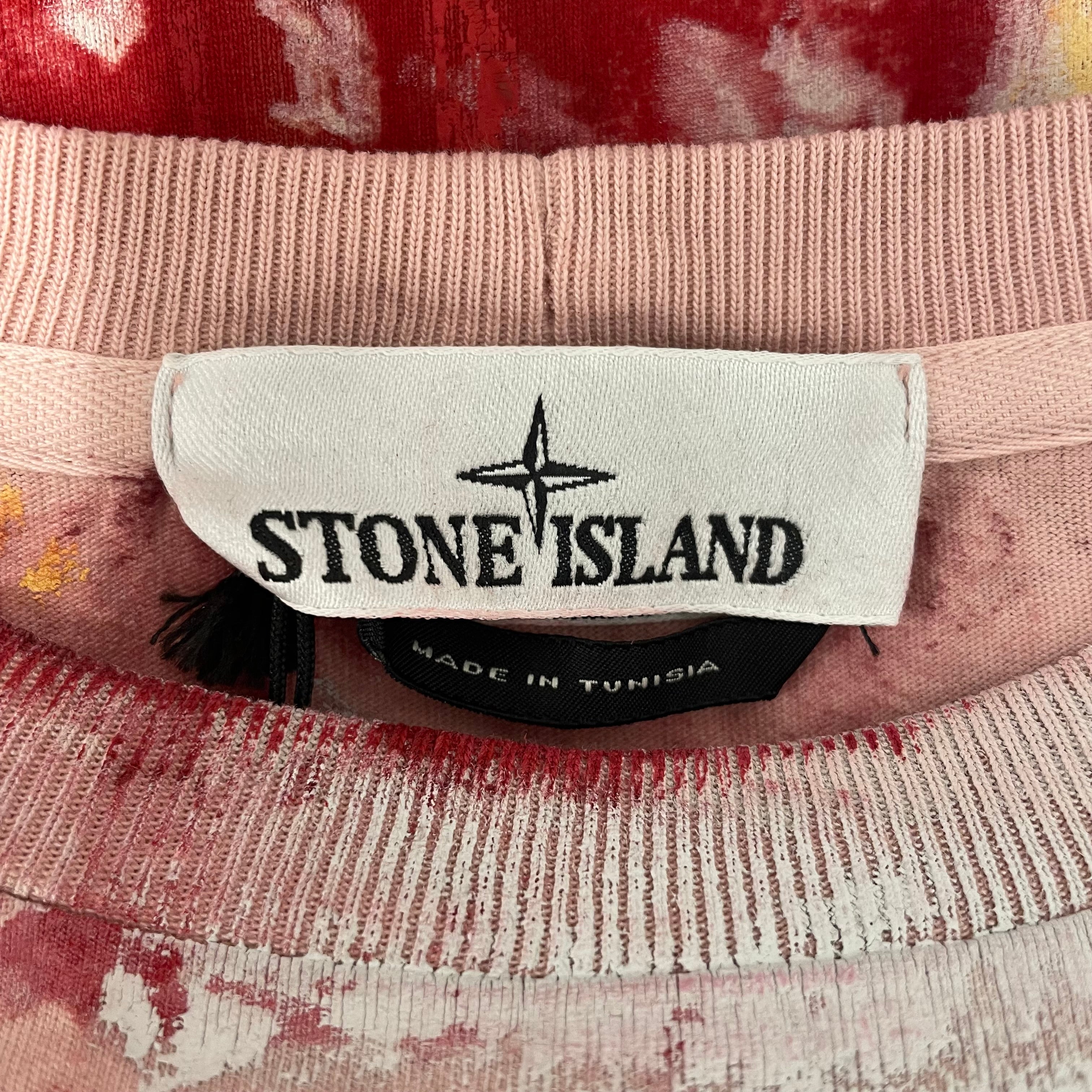 STONE ISLAND/T-Shirt/XL/Cotton/PNK/All Over Print/FRIEZE  TEE view 3