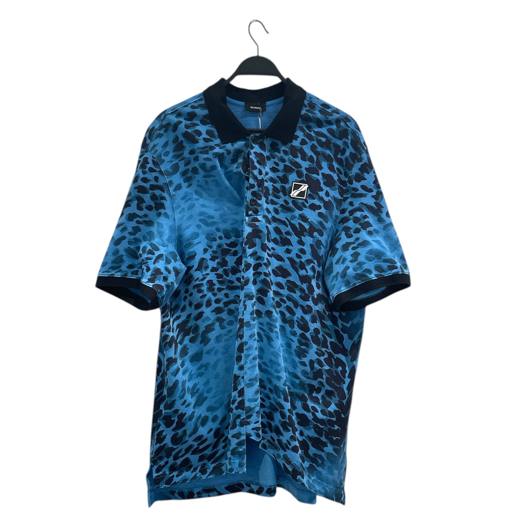 WE11DONE/Polo Shirt/M/Cotton/BLU/Animal Pattern/#211327M21200402 view 1