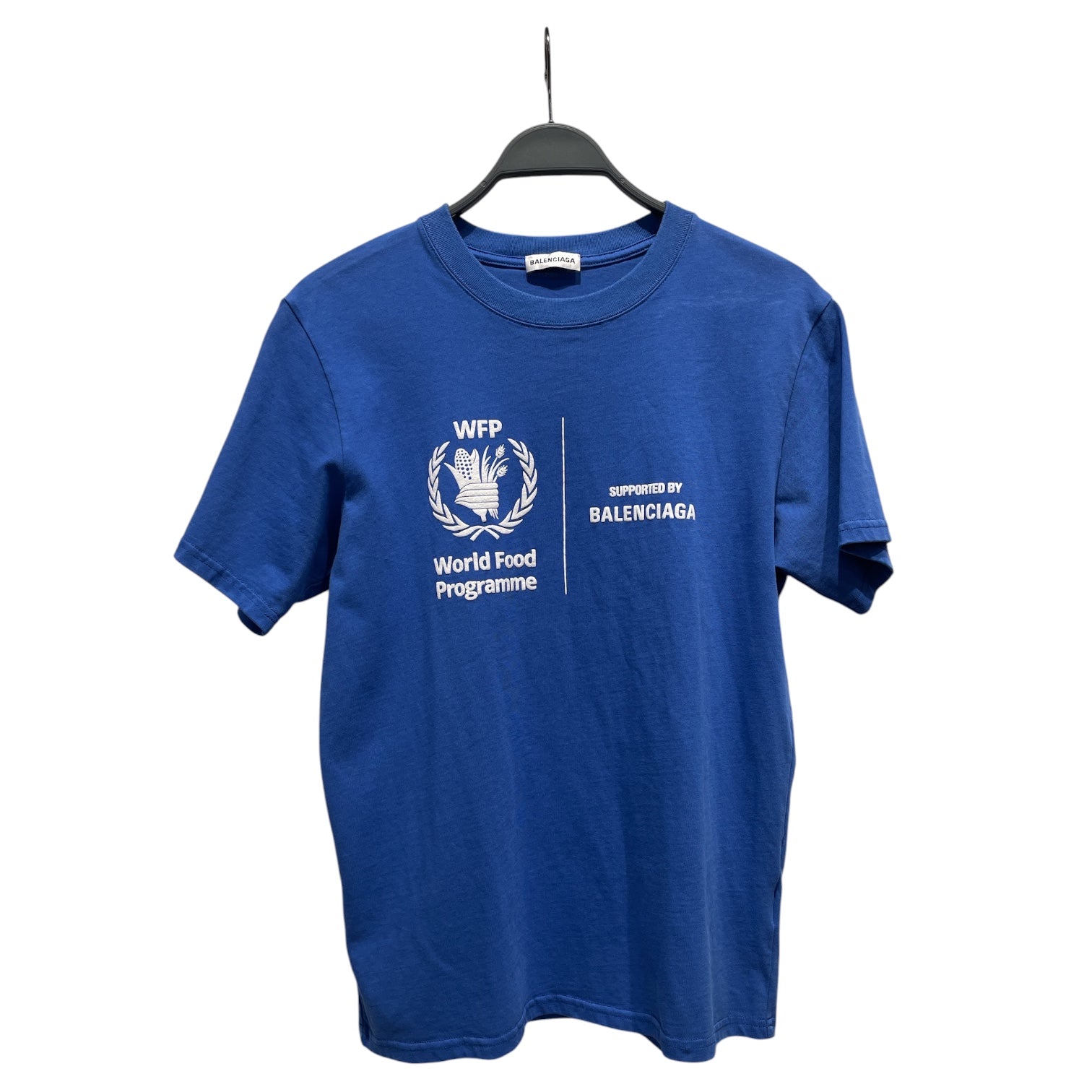 BALENCIAGA/T-Shirt/M/Cotton/BLU/ view 1