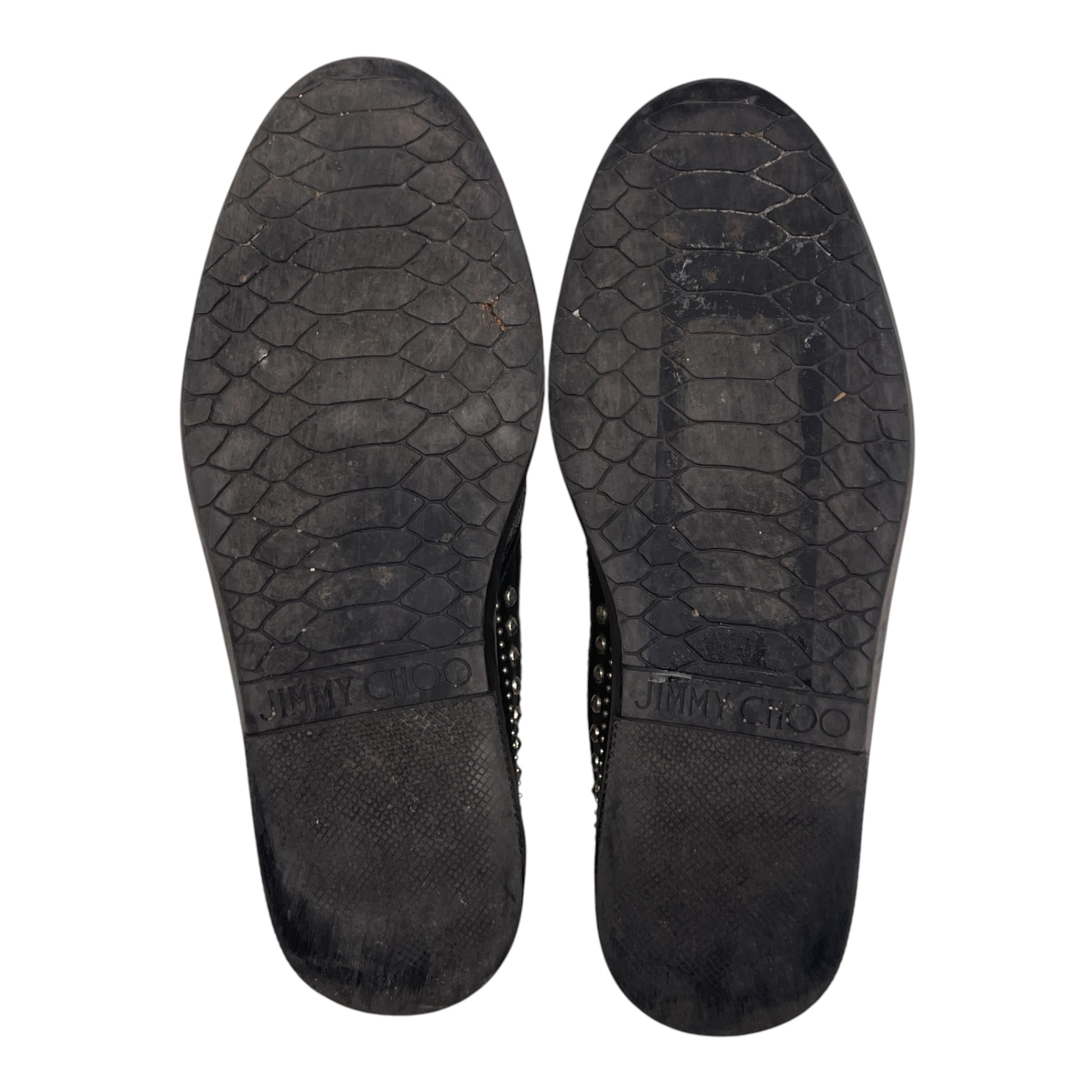 JIMMY CHOO/Low-Sneakers/EU 42/Leather/BLK/STUDDED SLIP ONS view 4