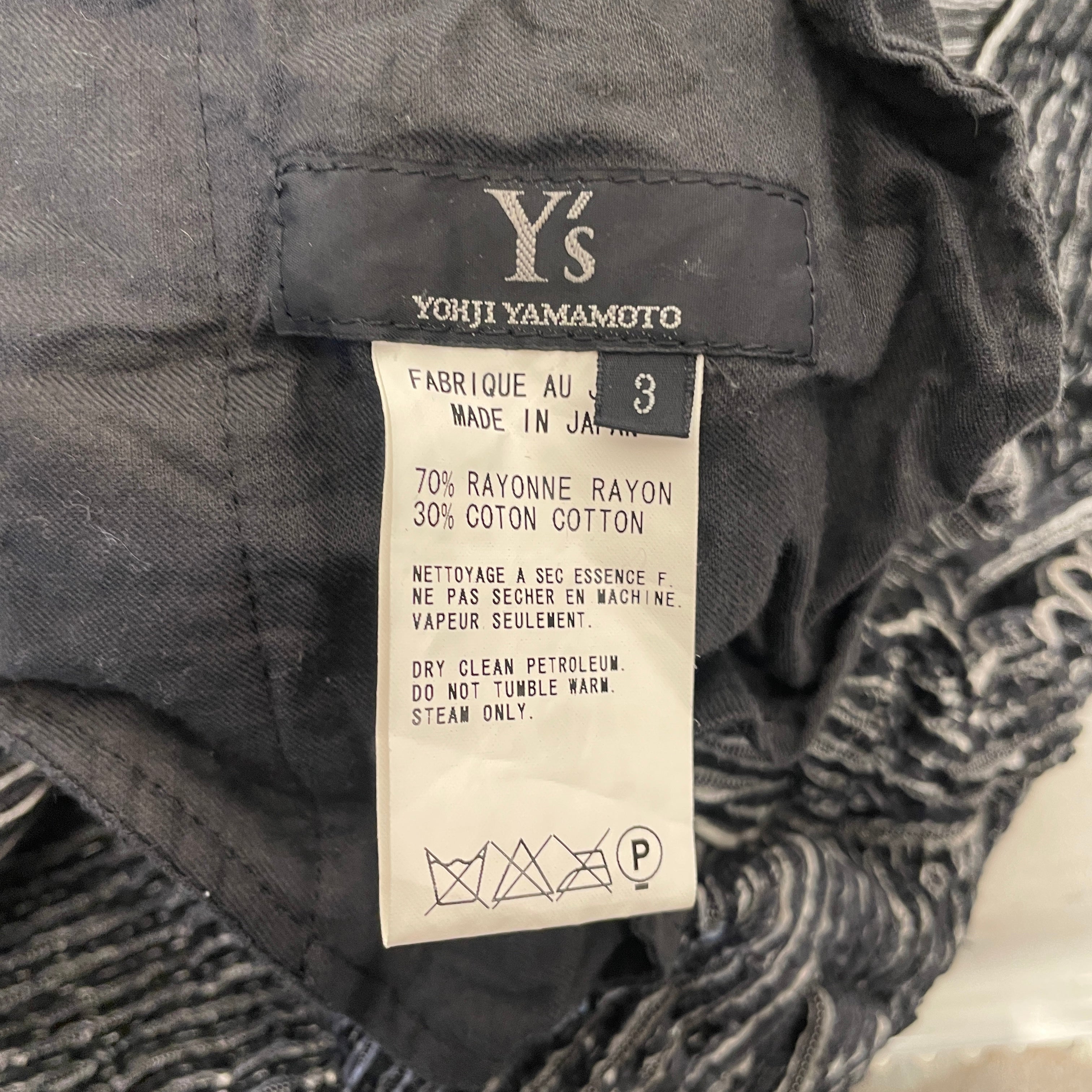 Y's/Straight Pants/3/Rayon/GRY/Stripe/drawstringwaist/lowrise/carpet view 3