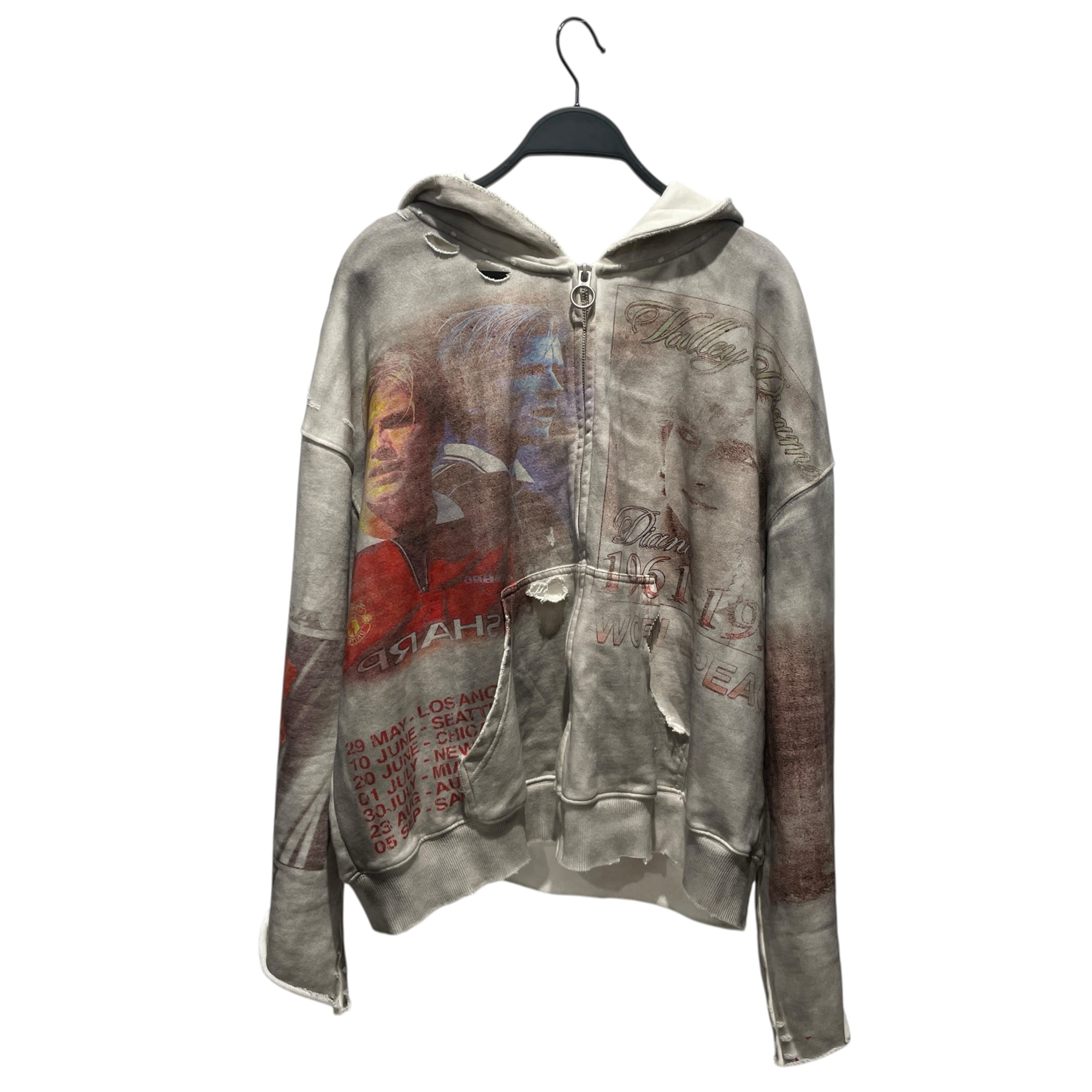 Vale/Zip Up Hoodie/XL/All Over Print/Cotton/GRY/The Great Hoodie view 1