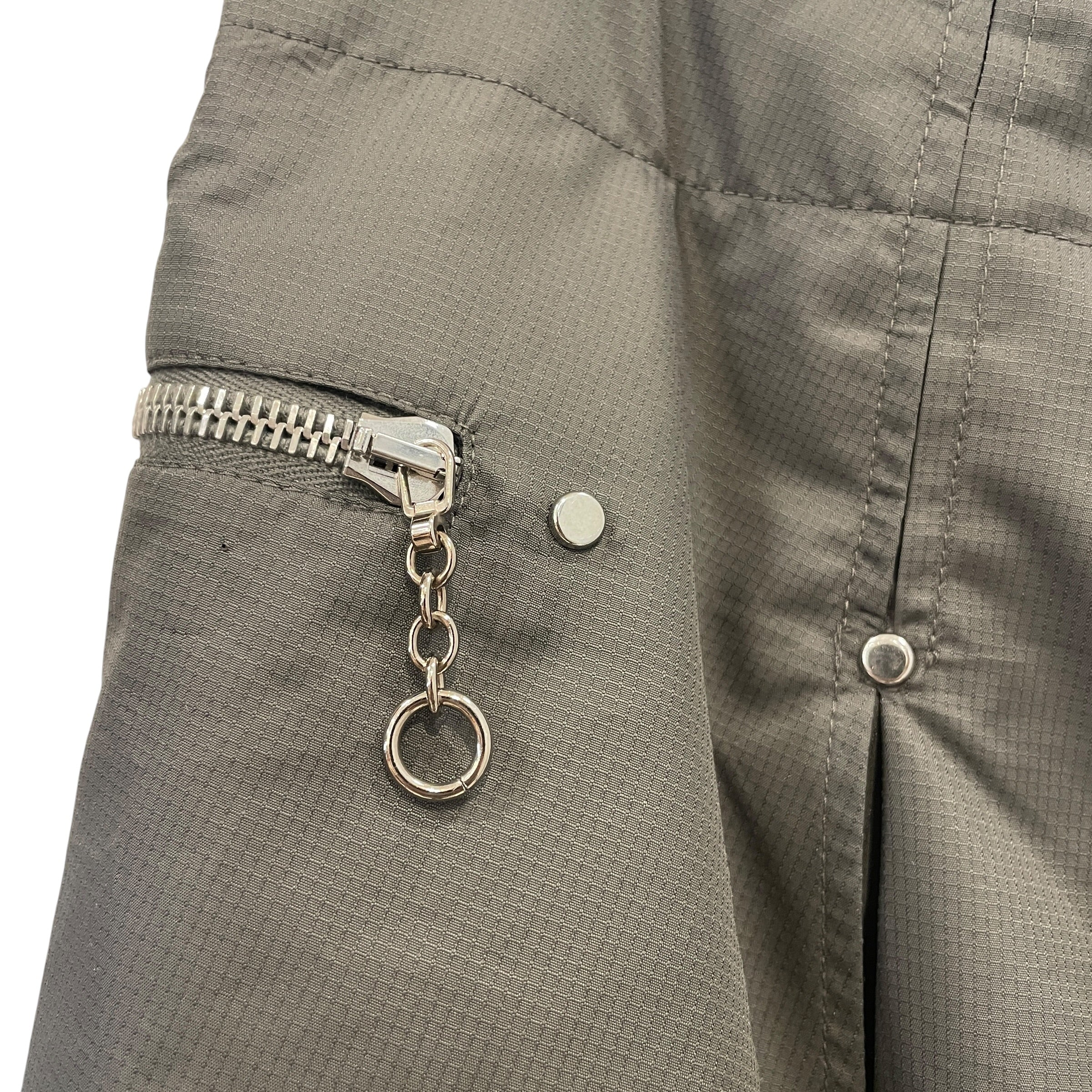 Kiko Kostadinov/Pants/46/Nylon/GRN/EMBROIDERED NYLON CARGO view 3