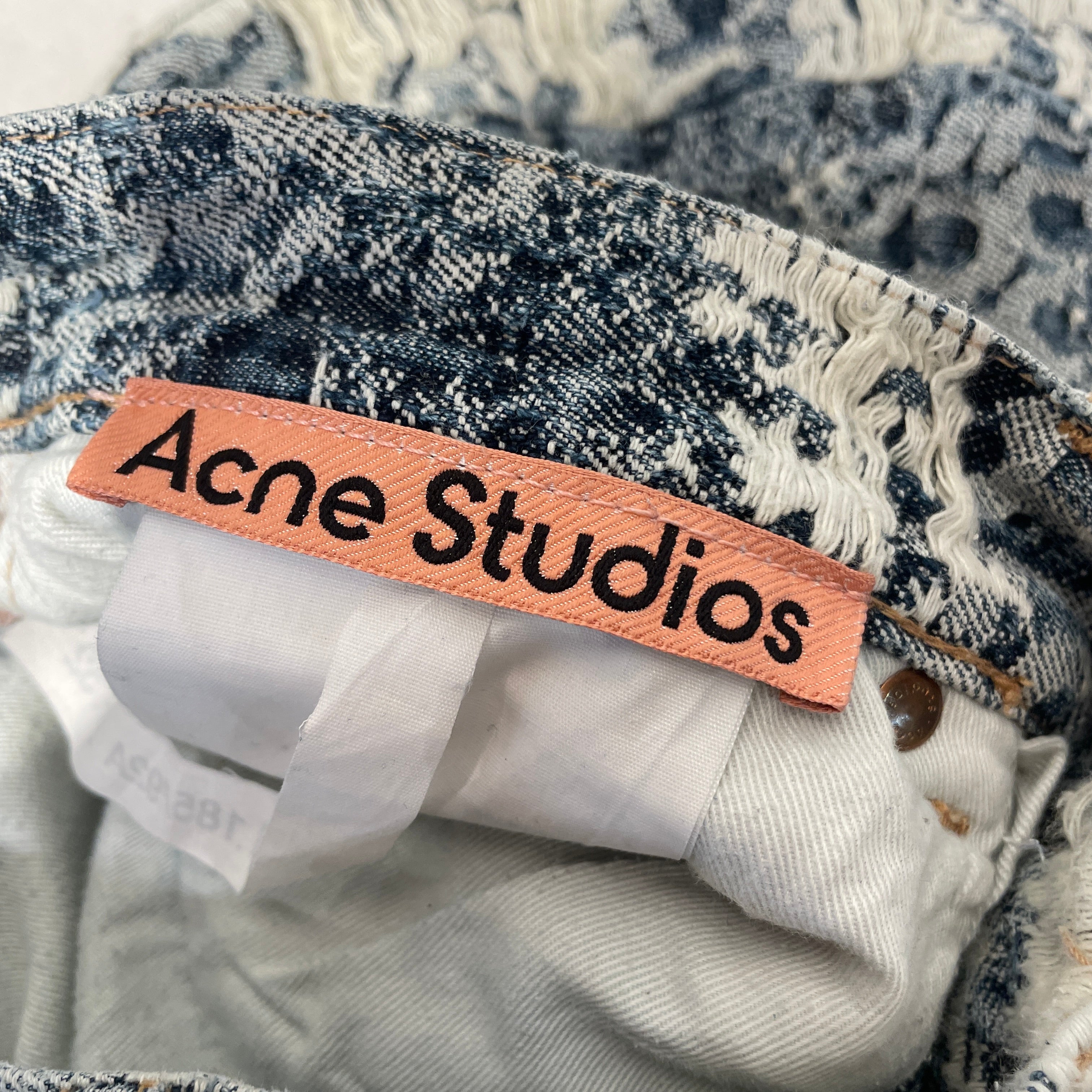Acne Studios/Shorts/52/Denim/BLU/DISTRESSED DENIM view 3