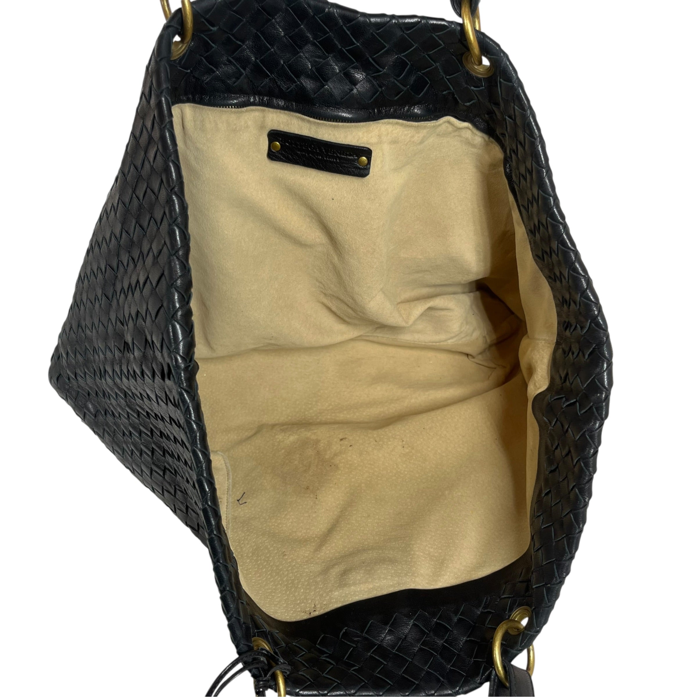BOTTEGA VENETA/Hand Bag/Leather/BLK/Intrecciato Capri Bag view 4