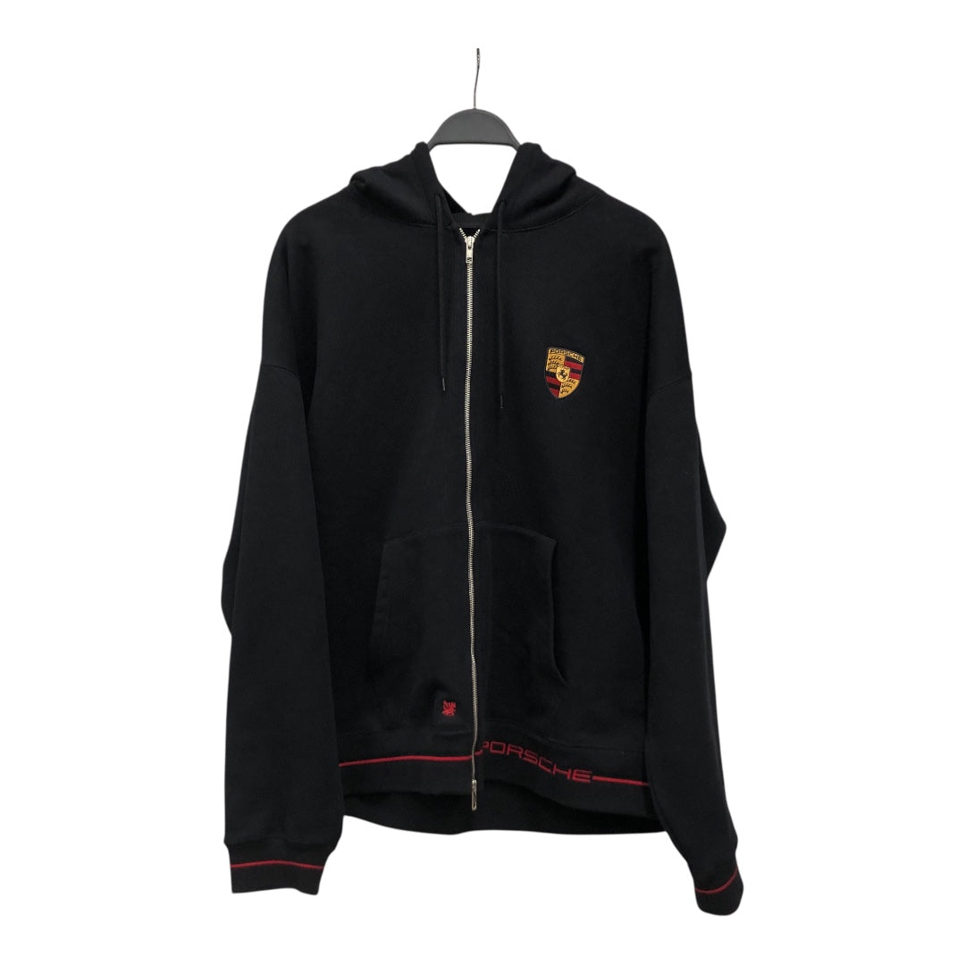 AIME LEON DORE/Zip Up Hoodie/XXL/Cotton/BLK/PORSCHE COLLAB EMBROIDERED view 1
