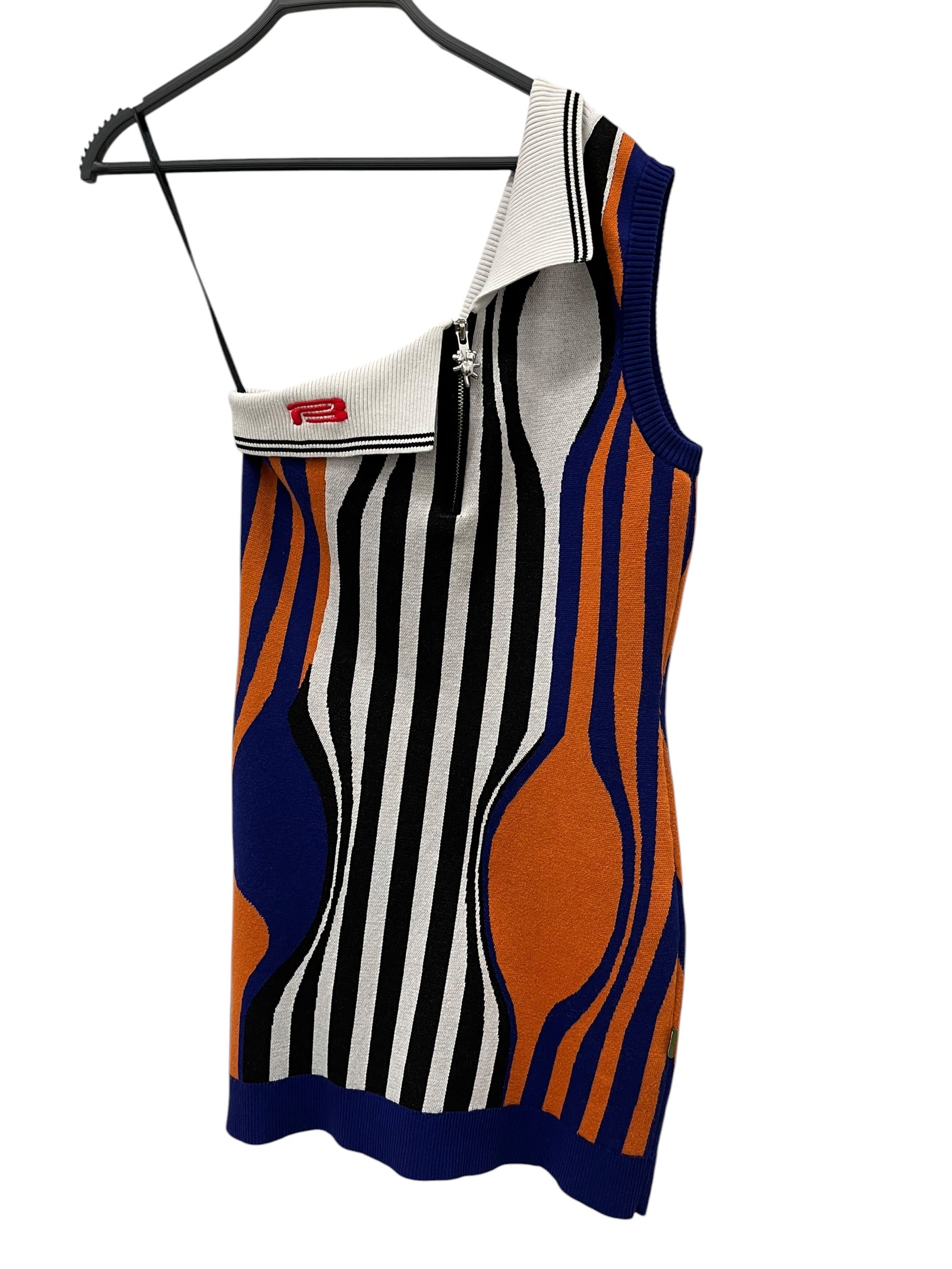 Heaven By Marc Jacobs/BARRAGAN/SL Dress/S/All Over Print/Cotton/ORN/Mini Length/PURPLE, ORANGE ABRSTRACT KNIT view 1