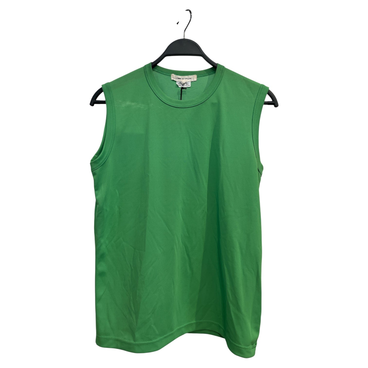 COMME des GARCONS/Tank Top/L/Polyester/GRN/tank top, plain view 1