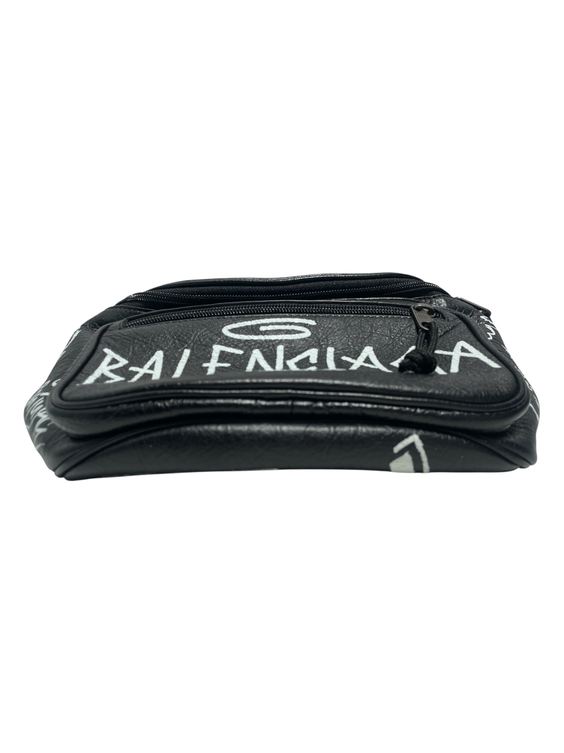 BALENCIAGA/Fanny Pack/Graphic/Leather/BLK/Graffiti Fanny Pack view 3