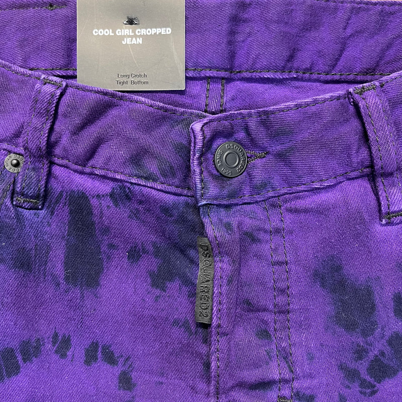 DSQUARED2/Skinny Pants/38/All Over Print/Cotton/PPL/SKINNY FIT TYE DYE PANT