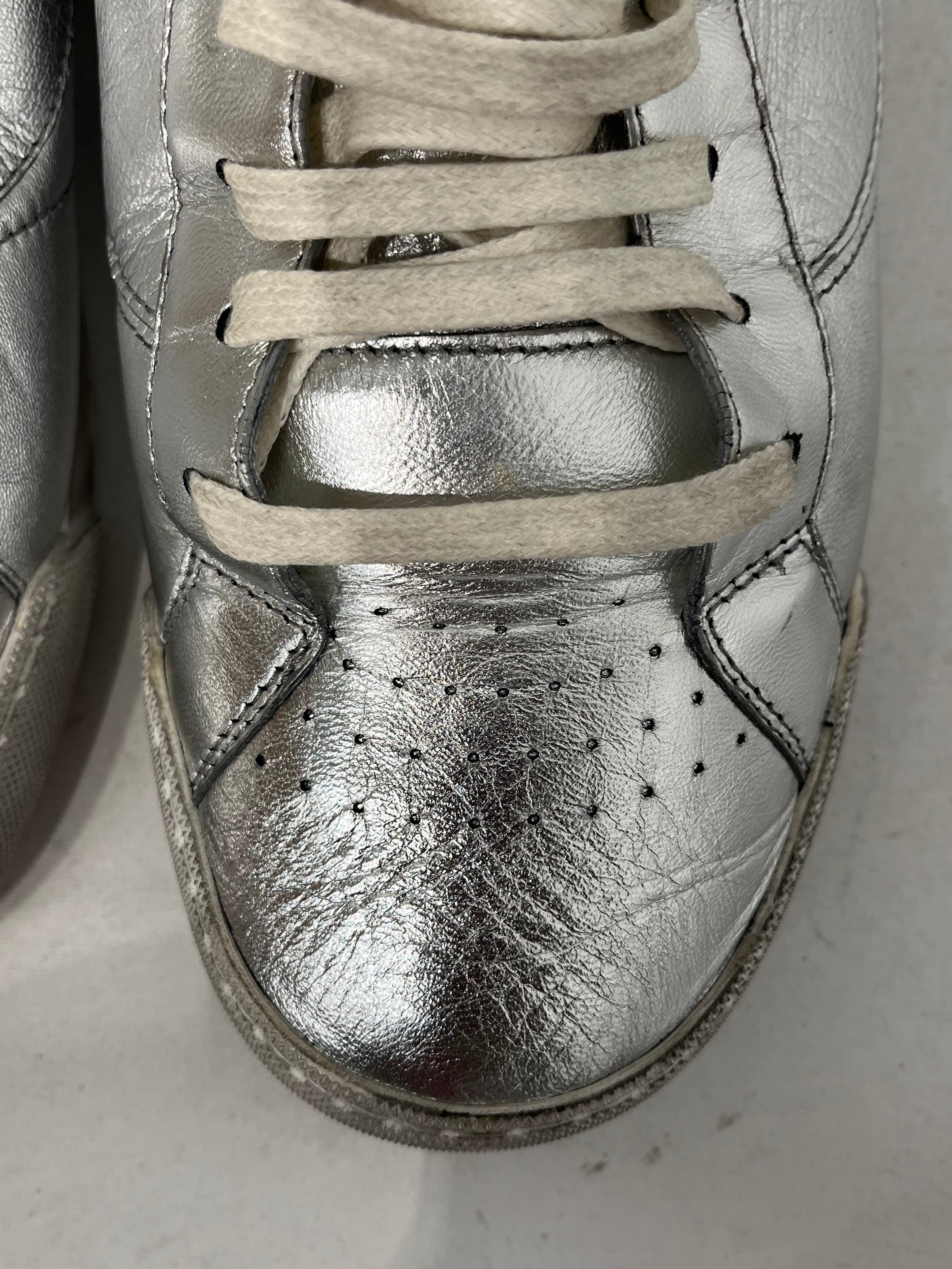 SAINT LAURENT/Hi-Sneakers/EU 45/Leather/SLV/COURT CLASSIC SL/10H MID view 7