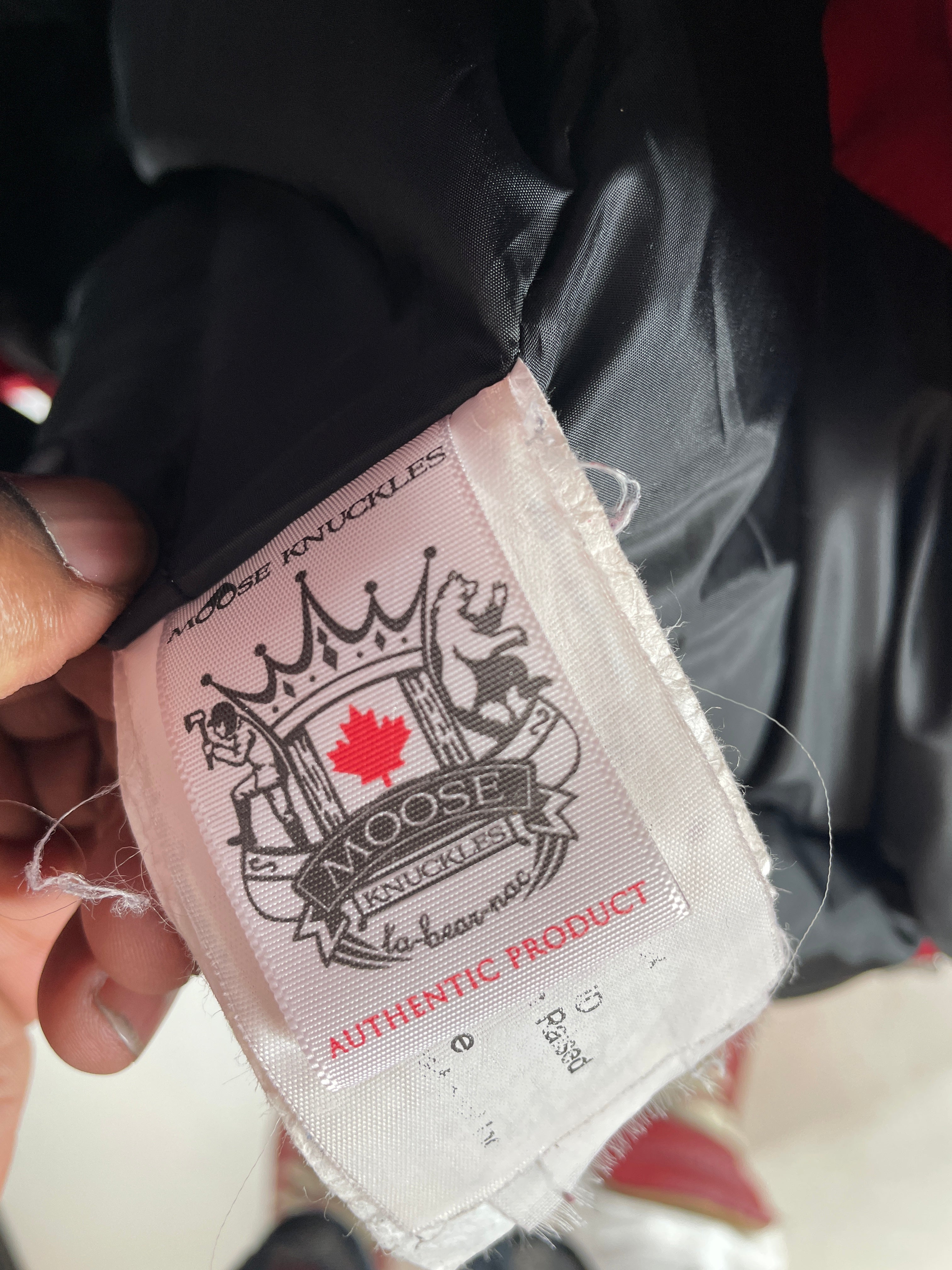 MOOSE KNUCKLES/Jacket/L/Polyester/RED/PUFFER JACKET view 3