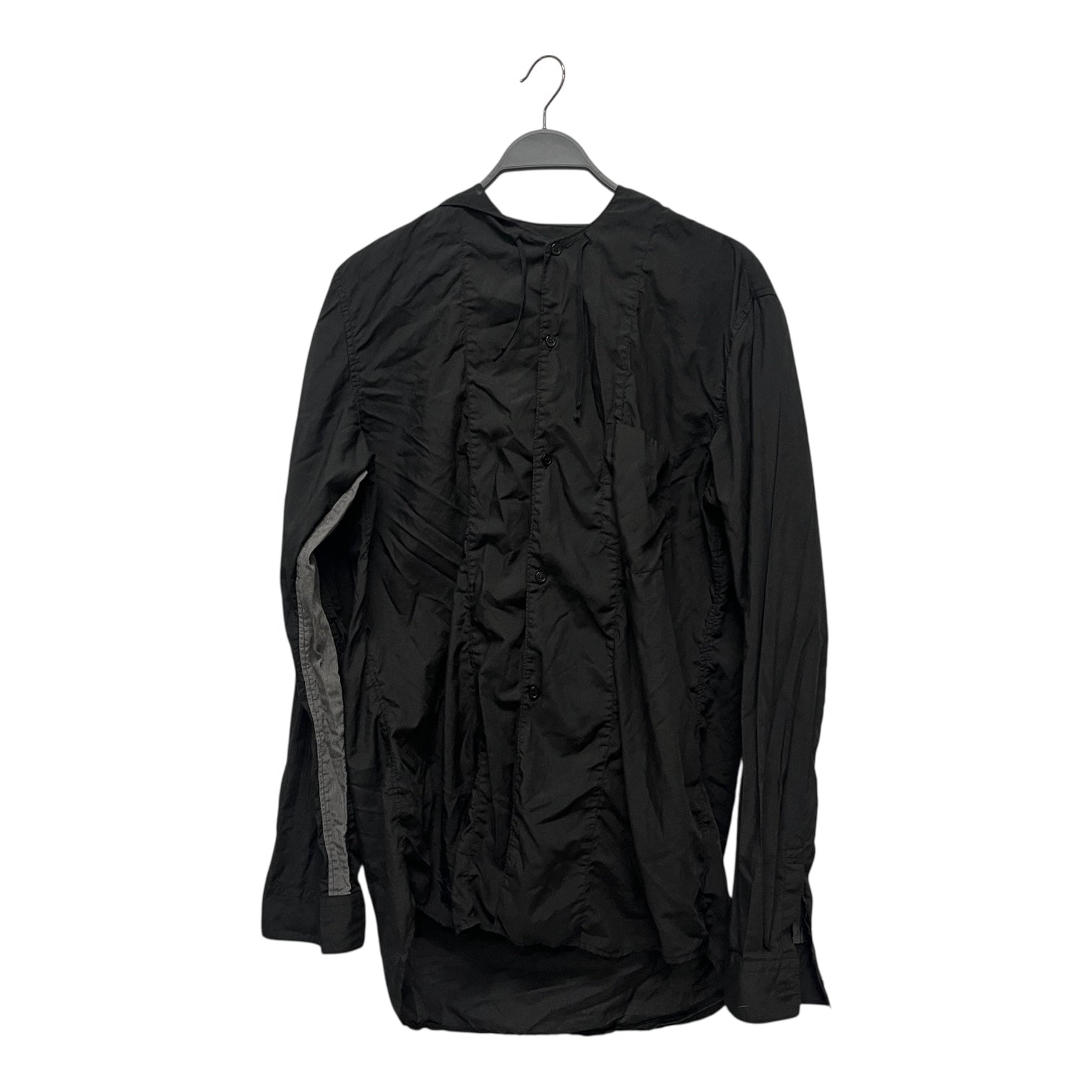 BLACK COMME des GARCONS/LS Shirt/XXL/Polyester/BLK/HOODED BUTTON UP SHIRT AD2013 view 1