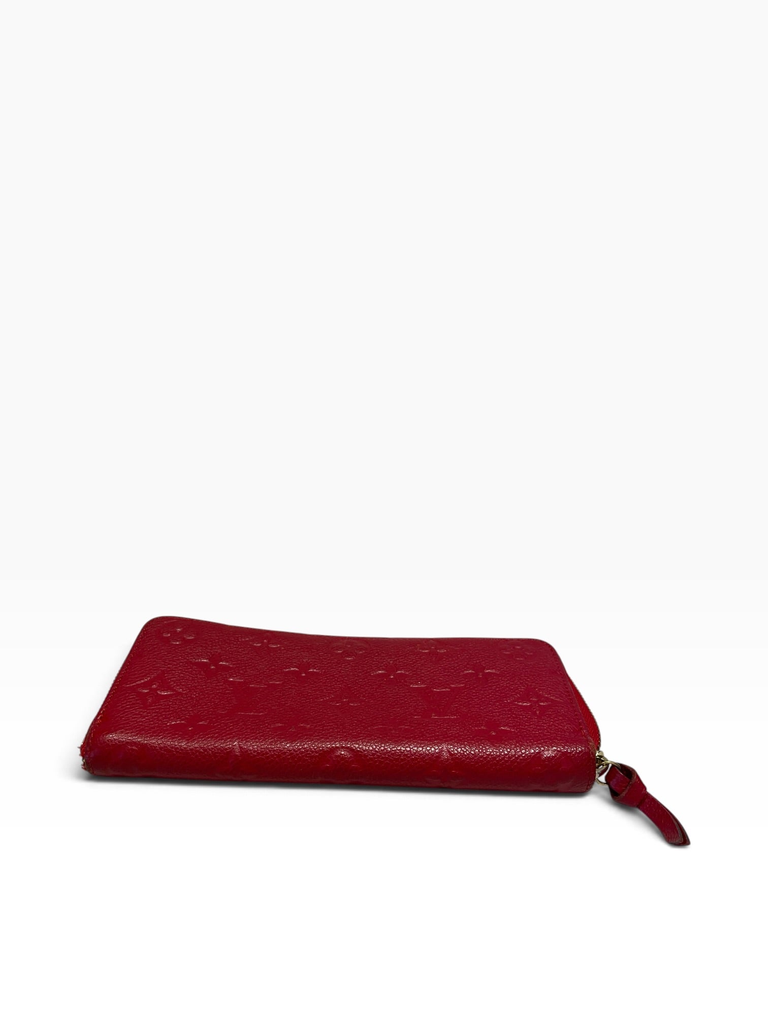 LOUIS VUITTON/Long Wallet/Monogram/RED/L's/zip around clemence view 2