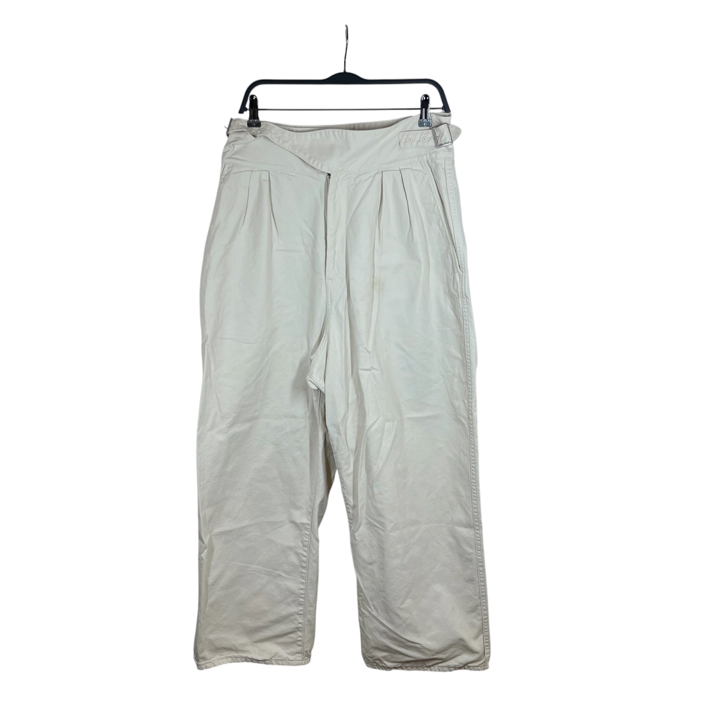 KAPITAL/Straight Pants/XL/Cotton/CRM/Cinch Waist Wide Leg Trousers view 1