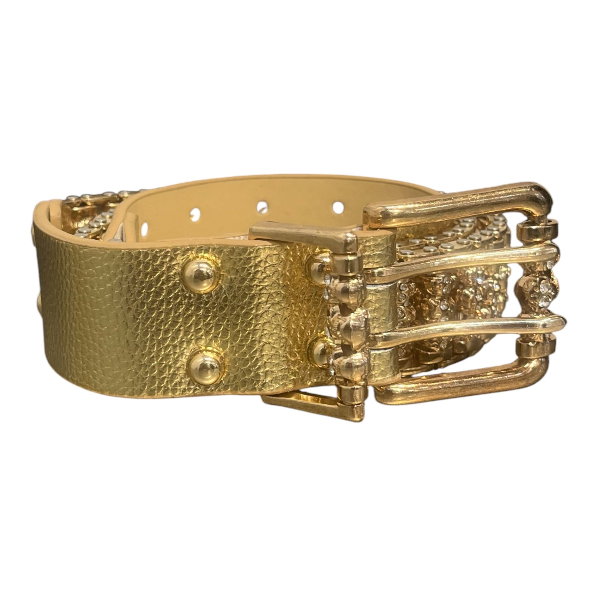 STOLEN ARTS/Belt/GLD/M's/SKULL BUCKLES ALL OVER view 1