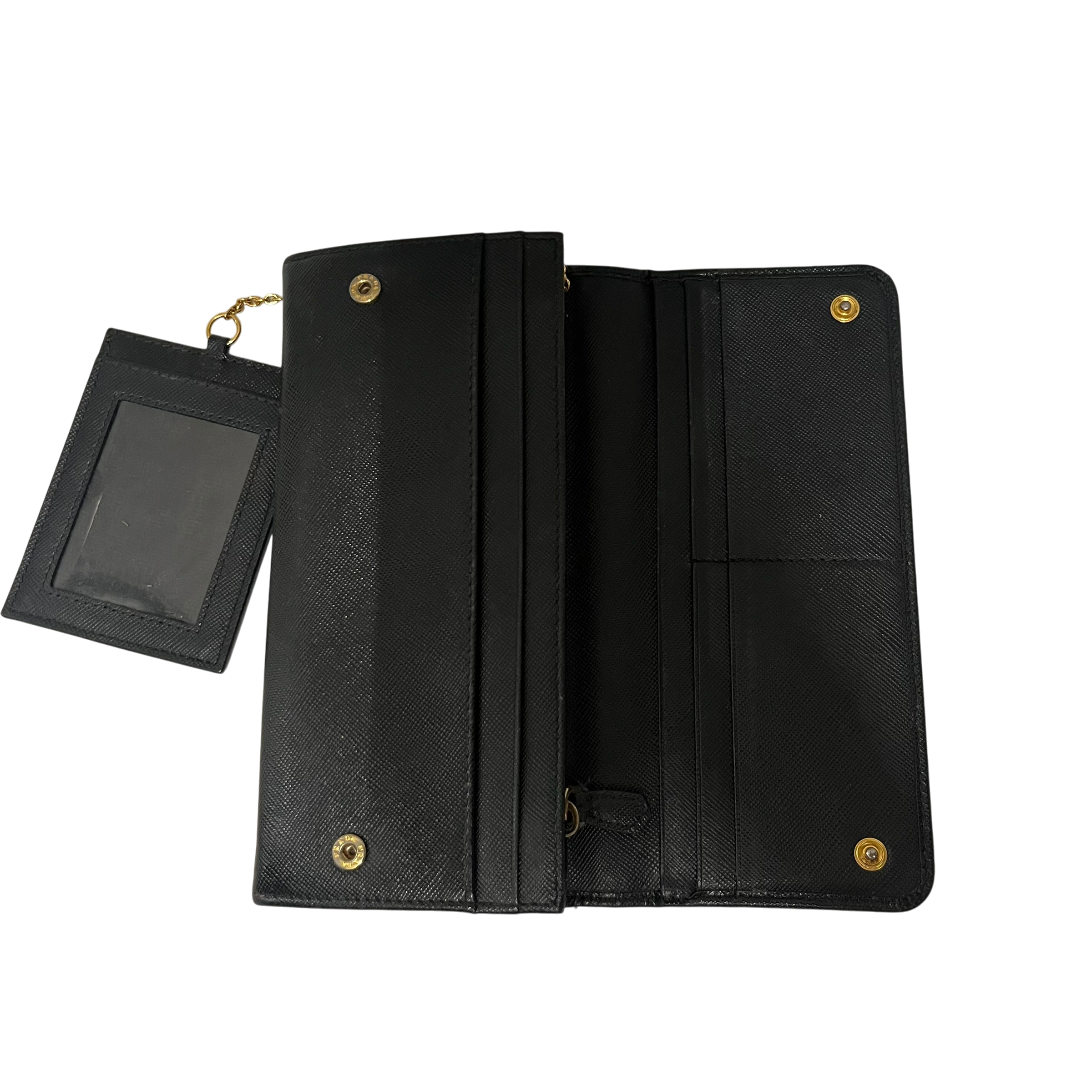 PRADA/Wallet/Leather/BLK/L's/+ cardholder view 6