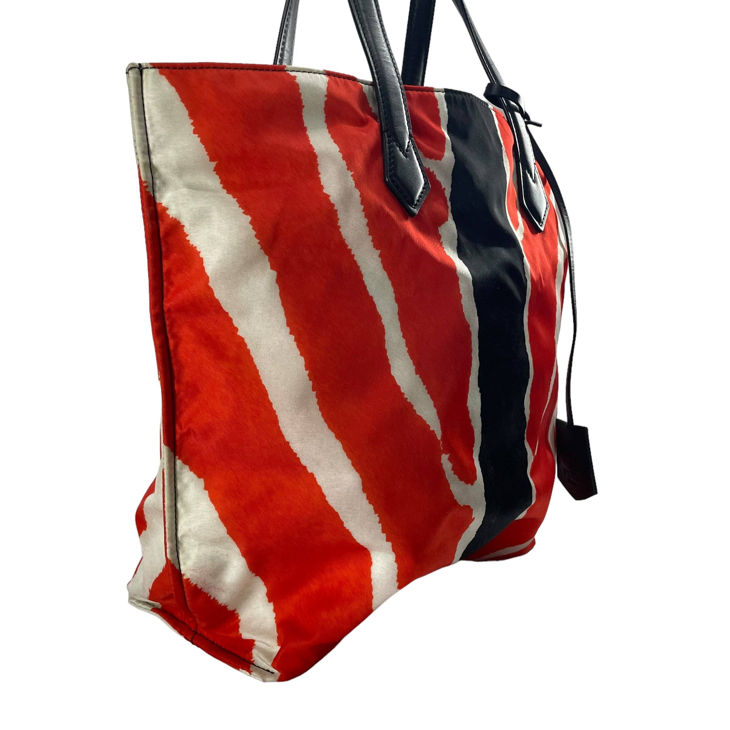 FENDI/Tote Bag/Stripe/Nylon/ORN/ANIMAL PRINT NYLON view 4