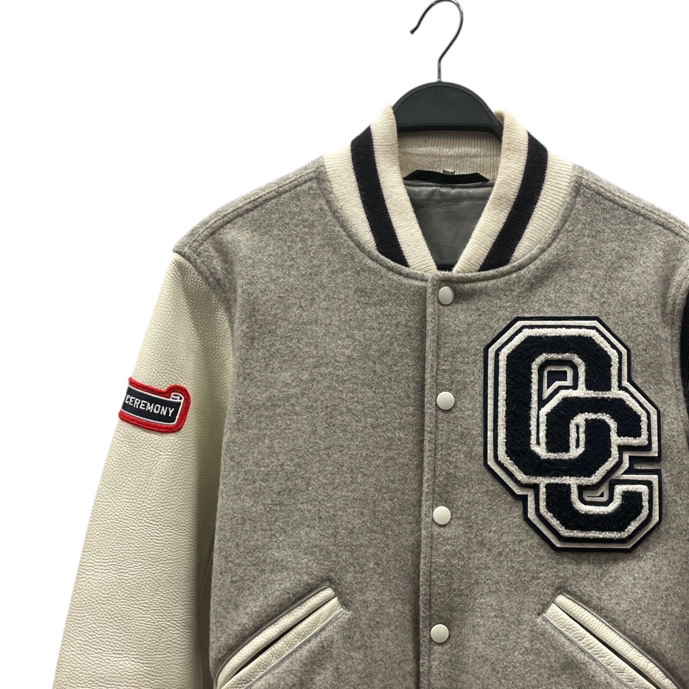 OPENING CEREMONY/Jacket/XS/Wool/GRY/Graphic/Wool OC Classic Varsity view 3