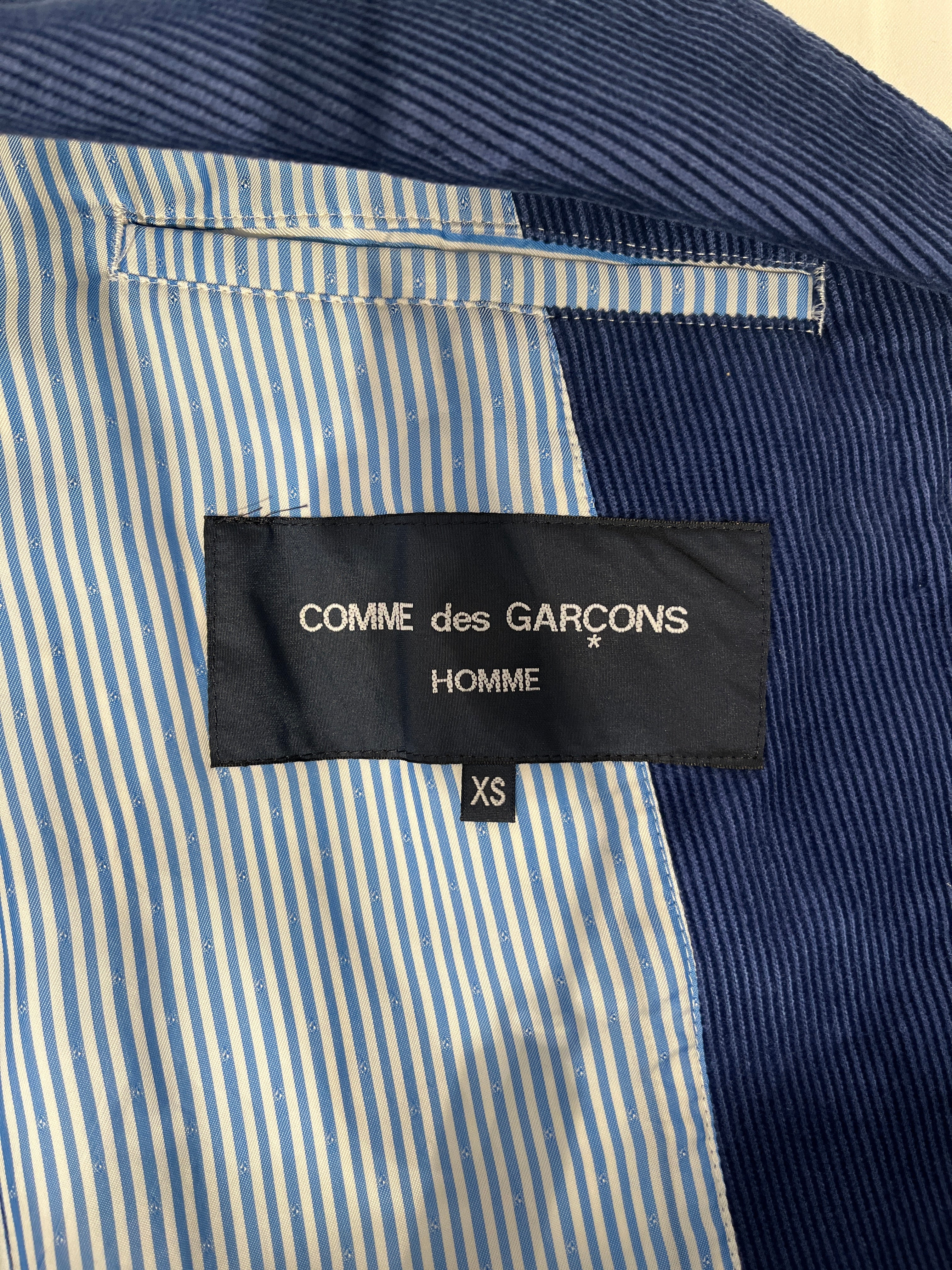 COMME des GARCONS HOMME/Jacket/2/Cotton/NVY/Courd/Stripe/Camo Lining view 4