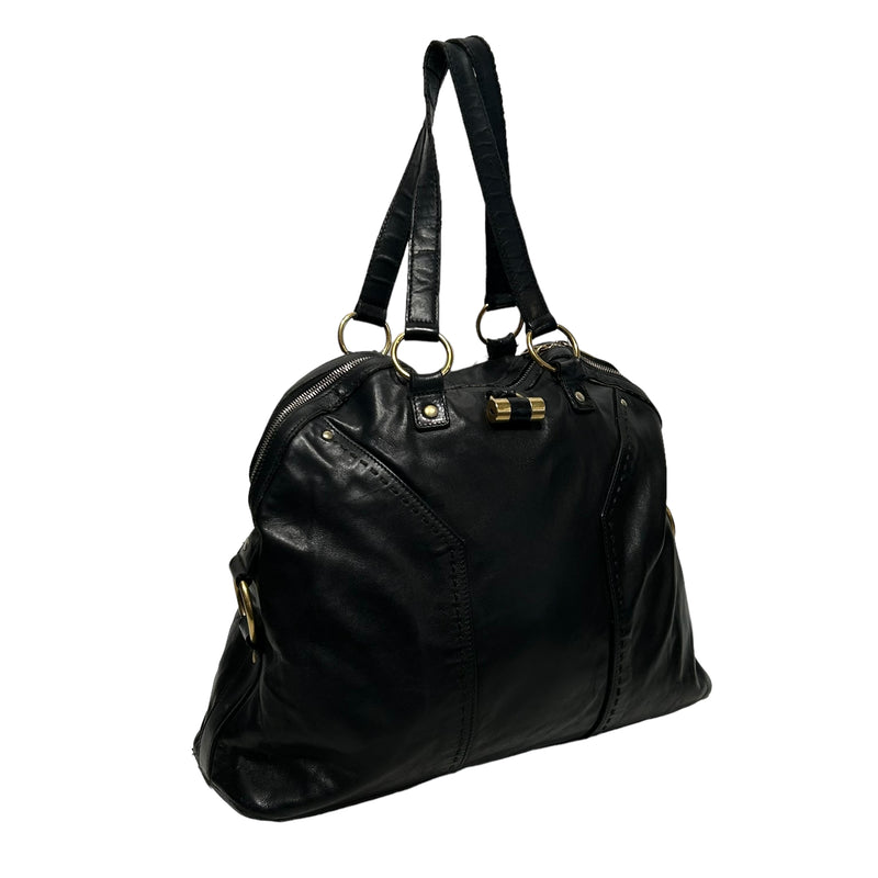 YVES SAINT LAURENT/Tote Bag/Leather/BLK/