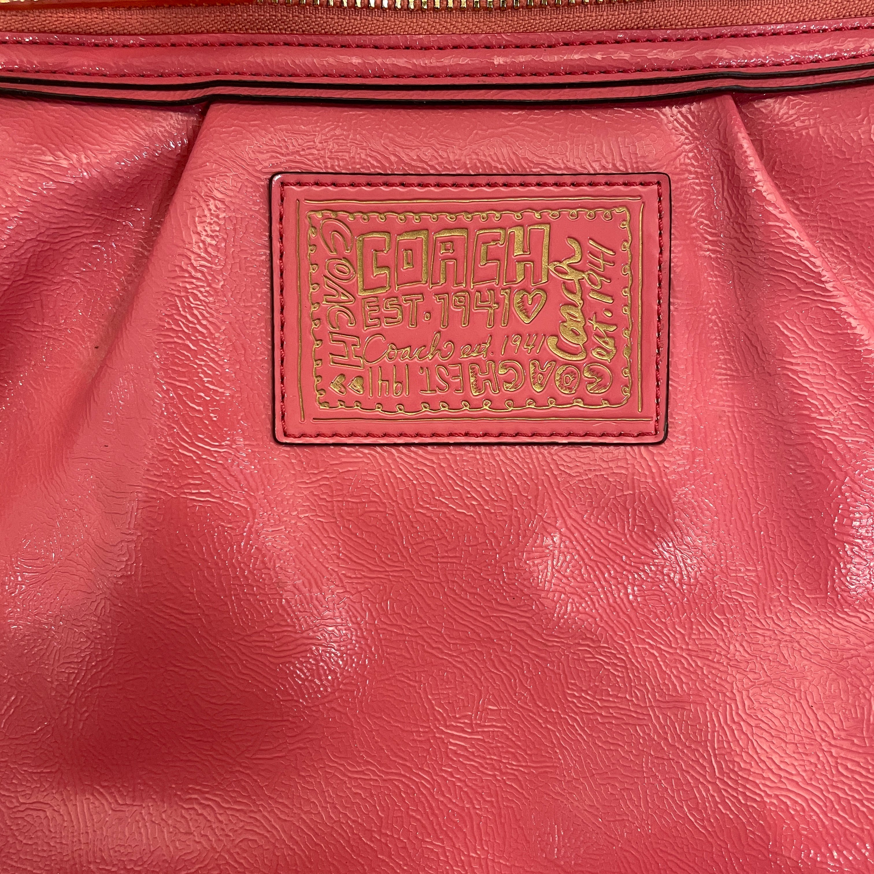 COACH/Tote Bag/Leather/PNK/Poppy Daisy Liquid Gloss view 4
