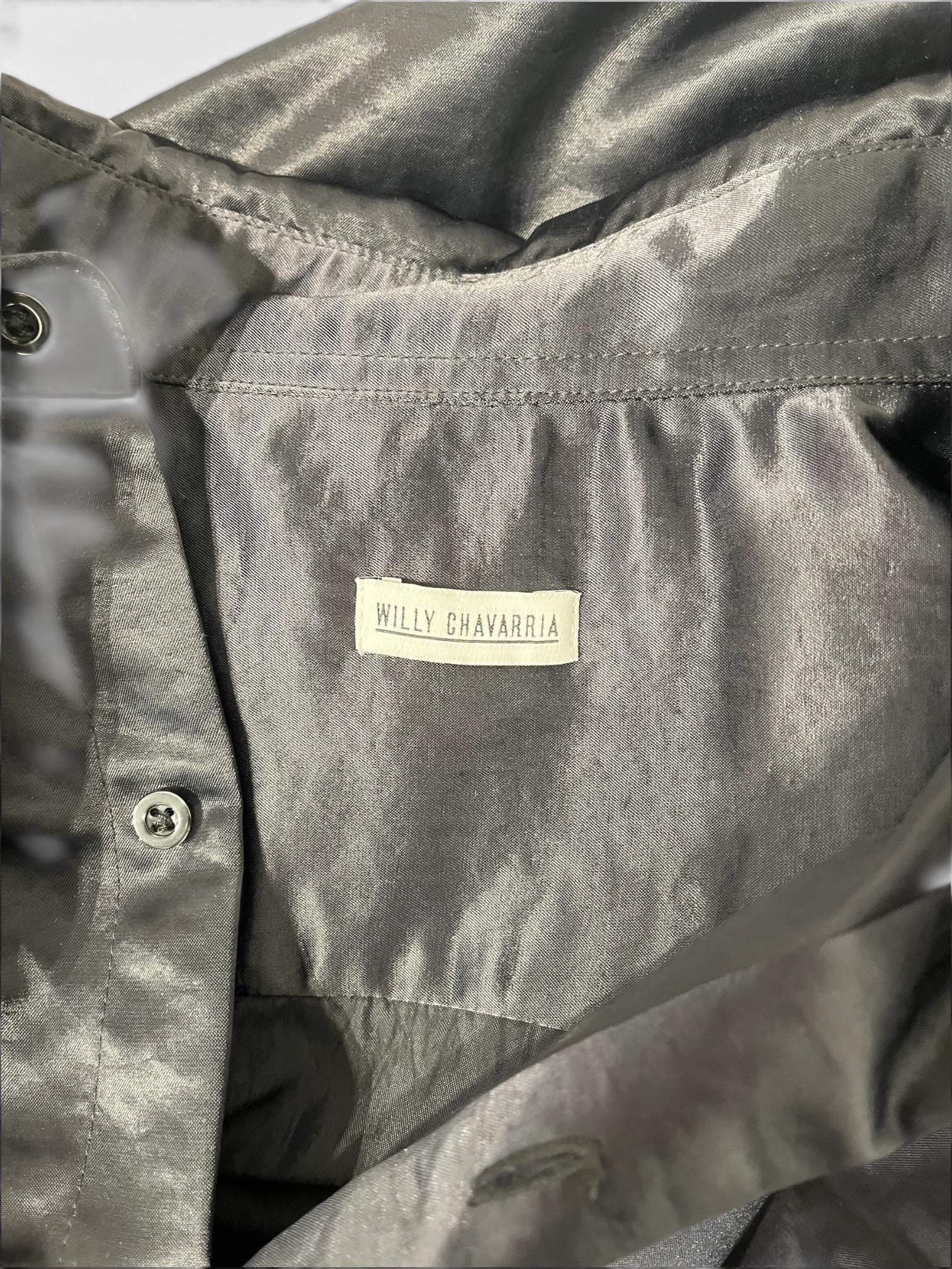 WILLY CHAVARRIA/LS Shirt/XL/Nylon/BLK/SHARP COLLAR RECYTEX SHIRT view 3