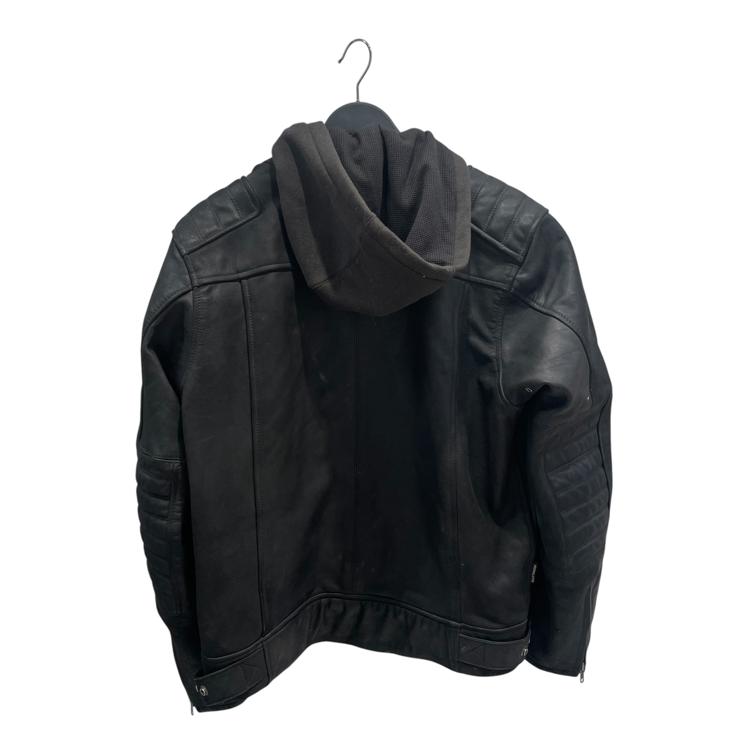 Tourmaster/Leather Jkt/L/Leather/BLK/DETACHABLE HOOD view 2