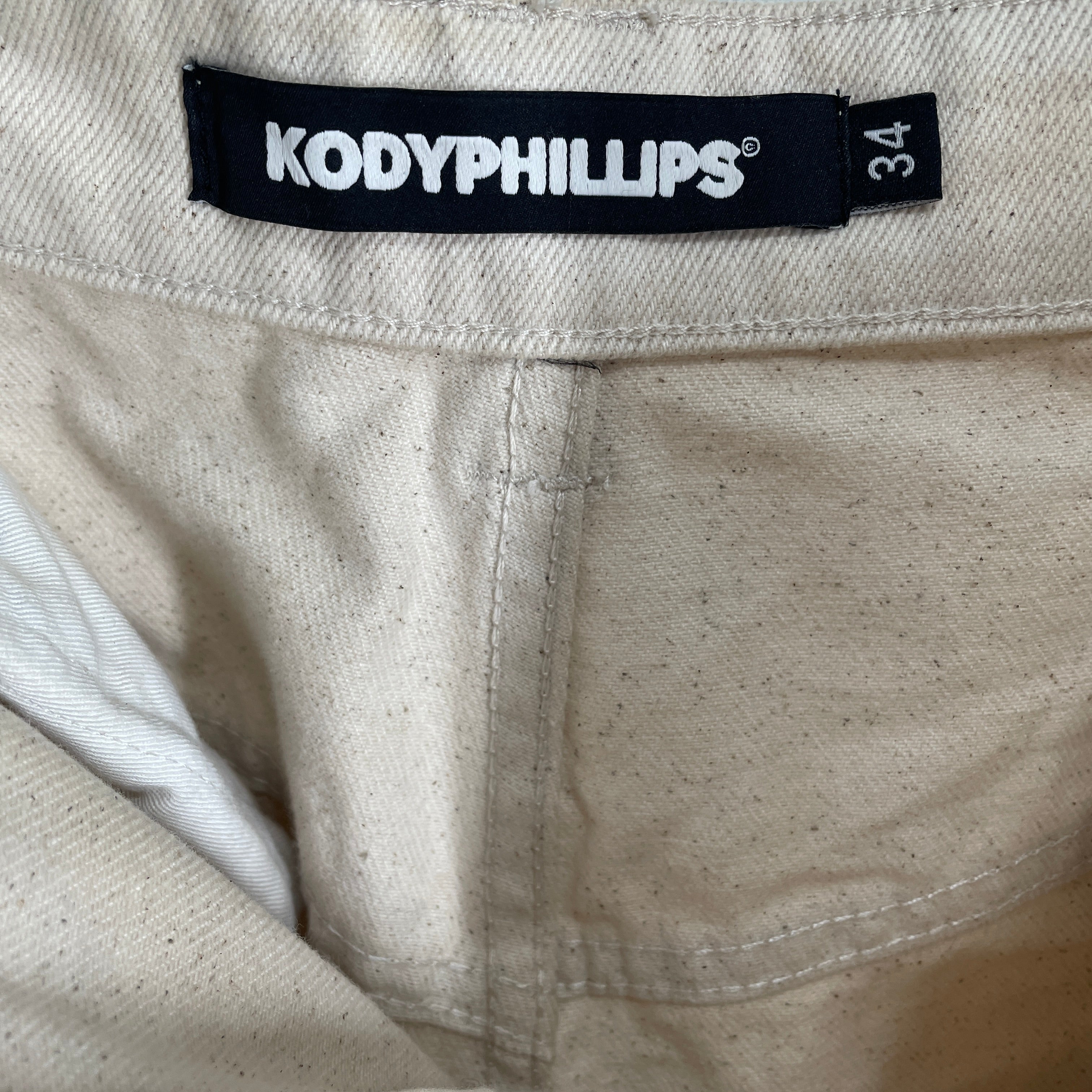 KODY PHILLIPS/Bootcut Pants/34/Cotton/CRM/PAINTER PANTS BOOTCUT view 6