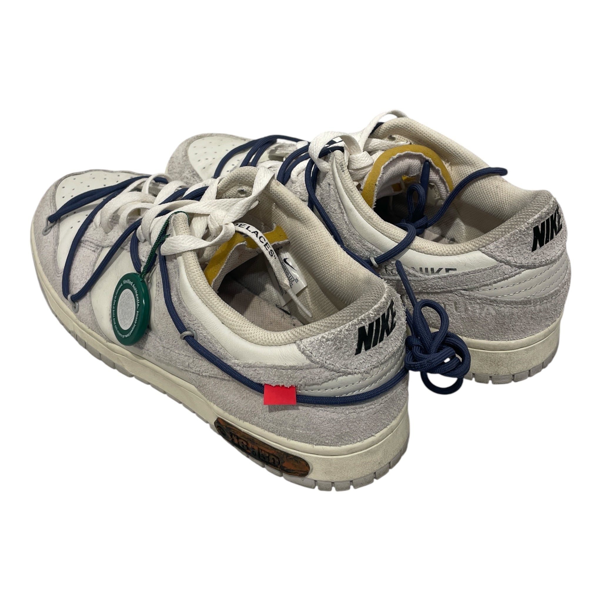 NIKE/OFF-WHITE/Hi-Sneakers/US 12/Suede/GRY/DUNK LOW 'LOT 18 OF 50' view 2